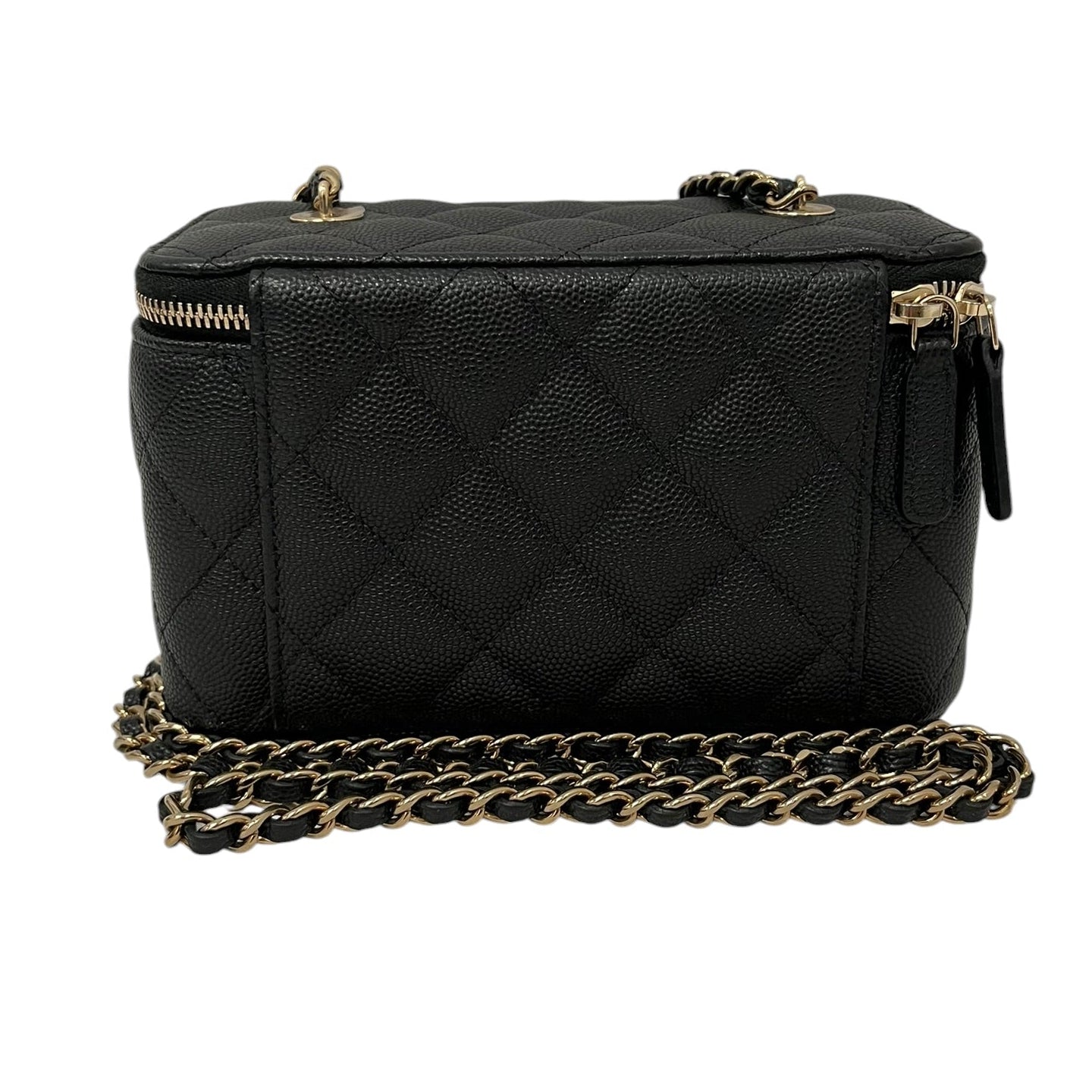 CHANEL/Cross Body Bag/Leather/BLK/CAVIAR LEATHER MAKEUP BAG view 2