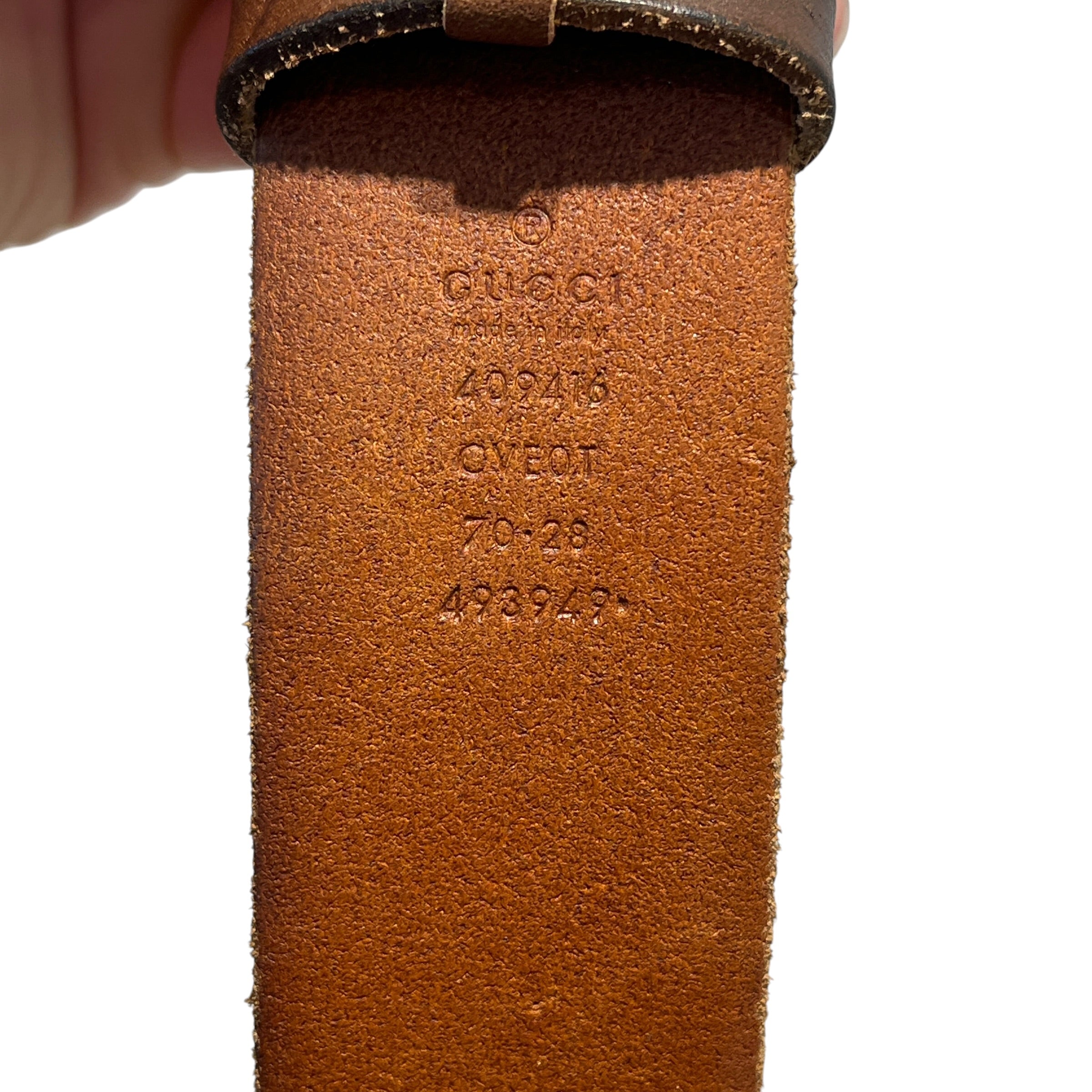 GUCCI/Belt/Leather/BRW/L's/Double G Logo Marmont Belt view 3