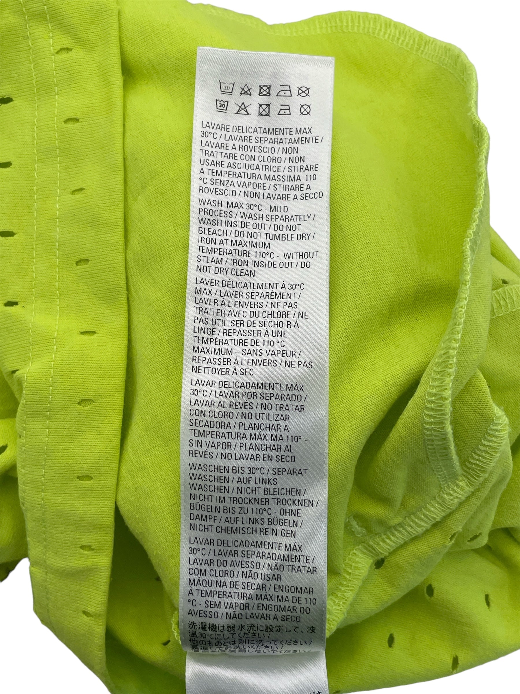 BALENCIAGA/Shorts/S/Cotton/YEL/Perforated Track Shorts view 4