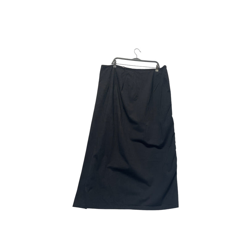 Ivan Grundahl/Long Skirt/L/Cotton/BLK/Maxi Length/half cotton half leather