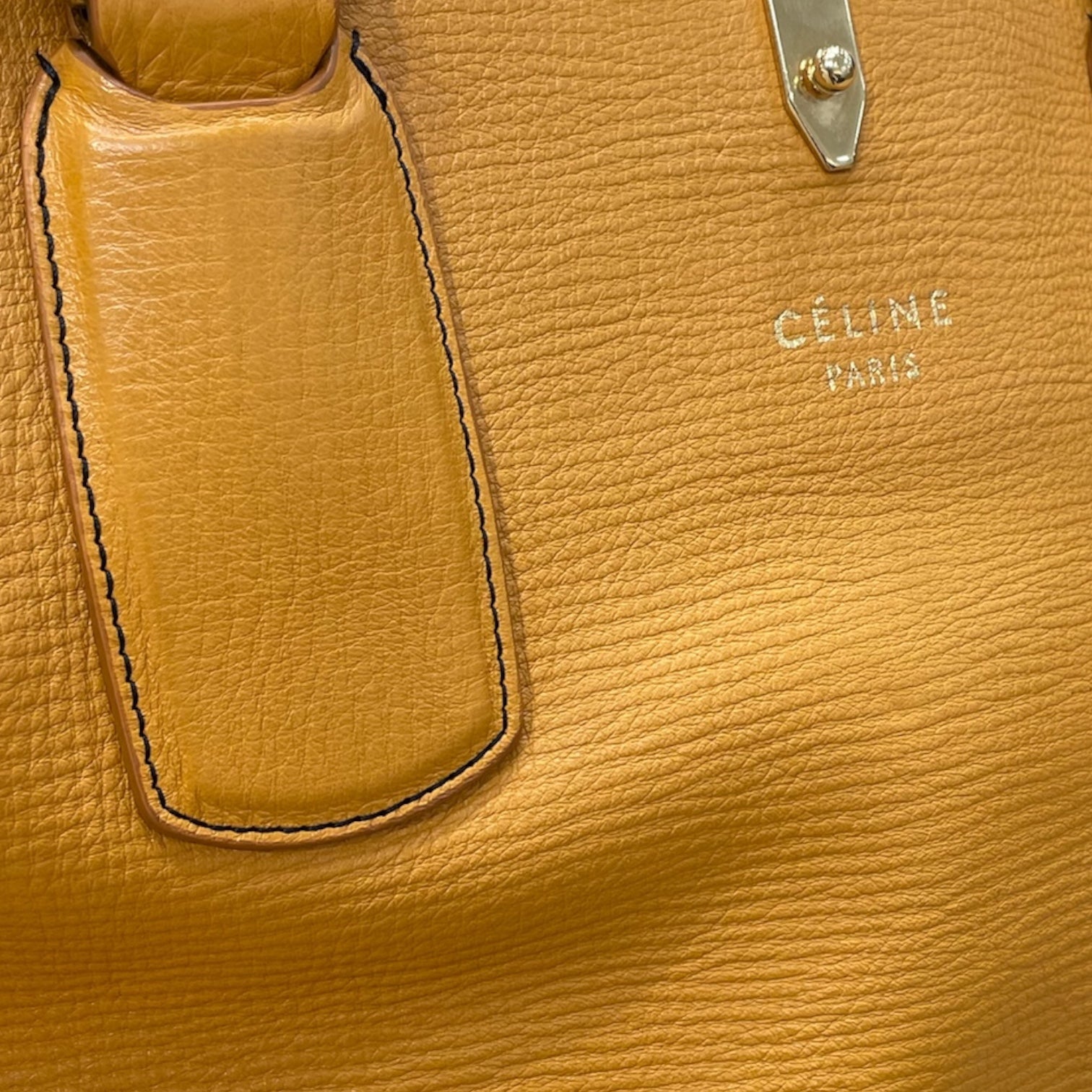 CELINE/Hand Bag/Leather/CML/gold accents view 3
