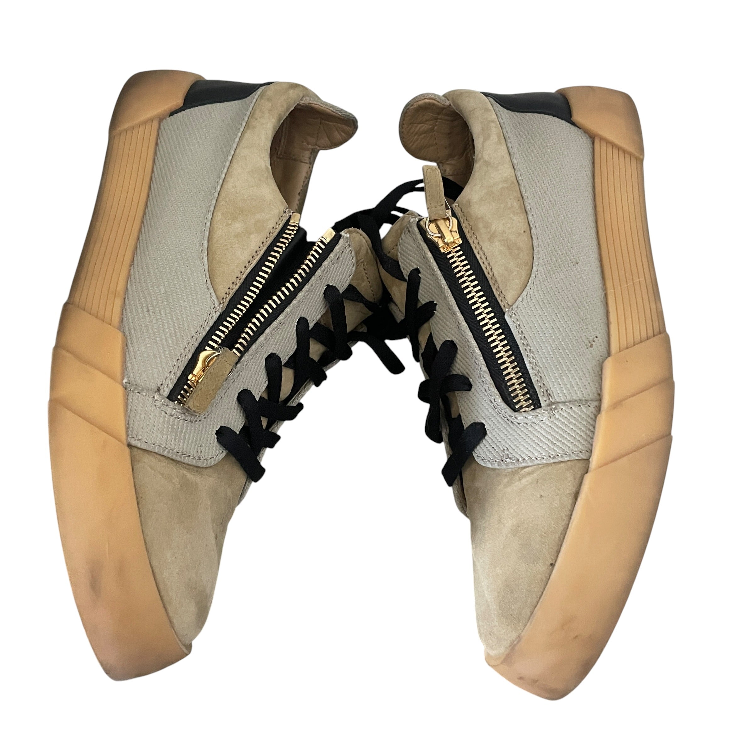 Giuseppe Zanotti/Low-Sneakers/EU 44/Suede/BEG/Side Zip view 6