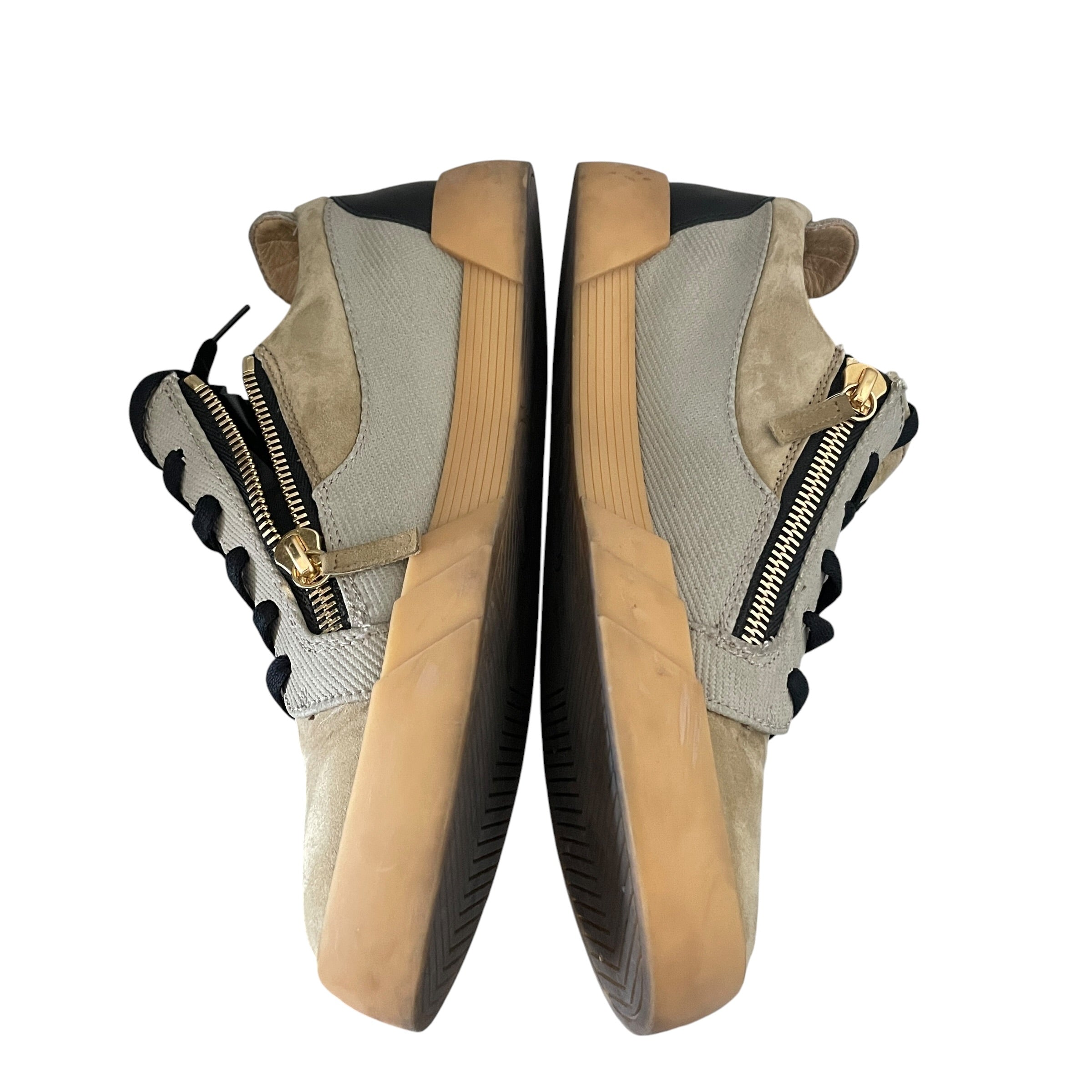Giuseppe Zanotti/Low-Sneakers/EU 44/Suede/BEG/Side Zip view 5
