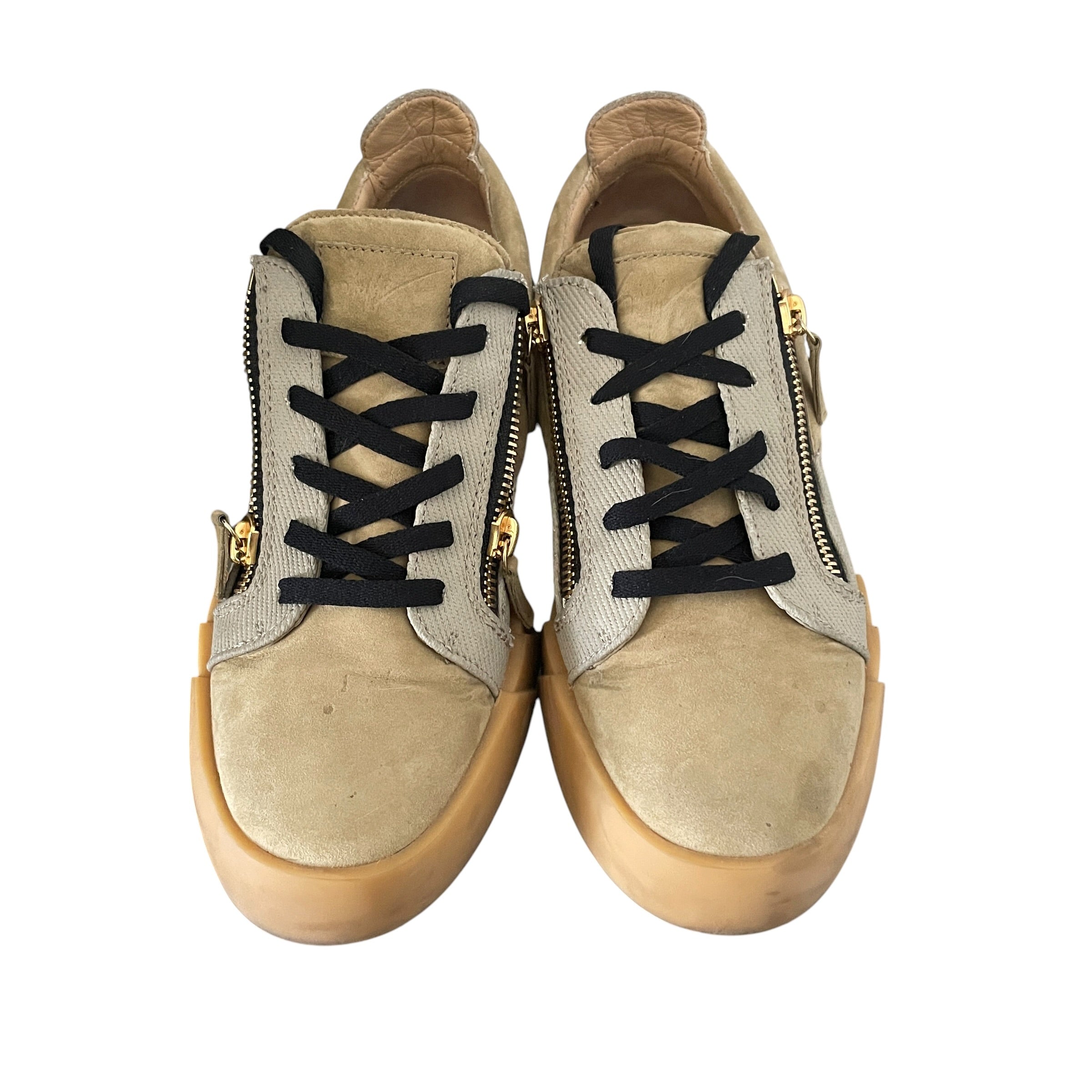 Giuseppe Zanotti/Low-Sneakers/EU 44/Suede/BEG/Side Zip view 4