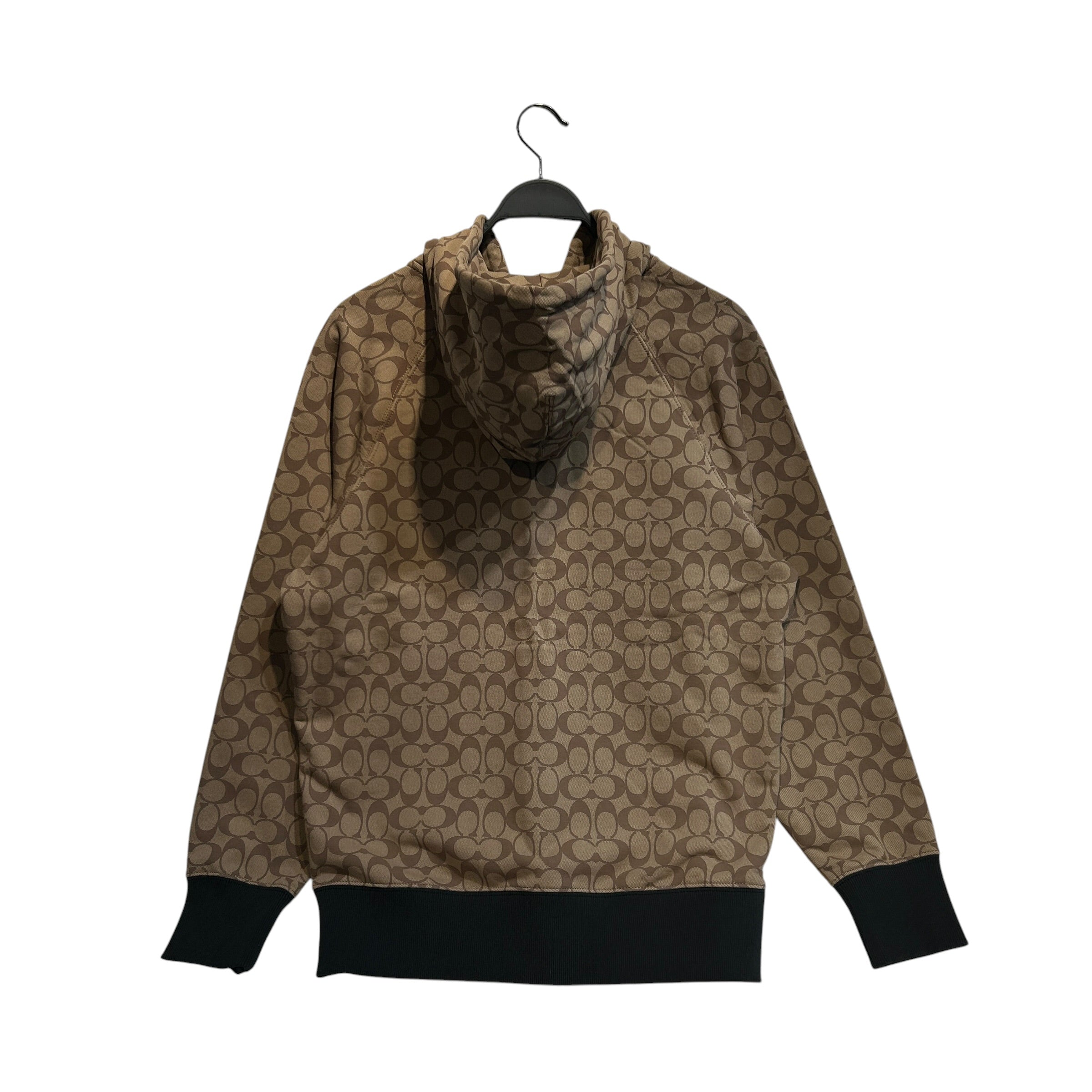 COACH/Zip Up Hoodie/S/Monogram/Cotton/CML/All Over Monogram view 2