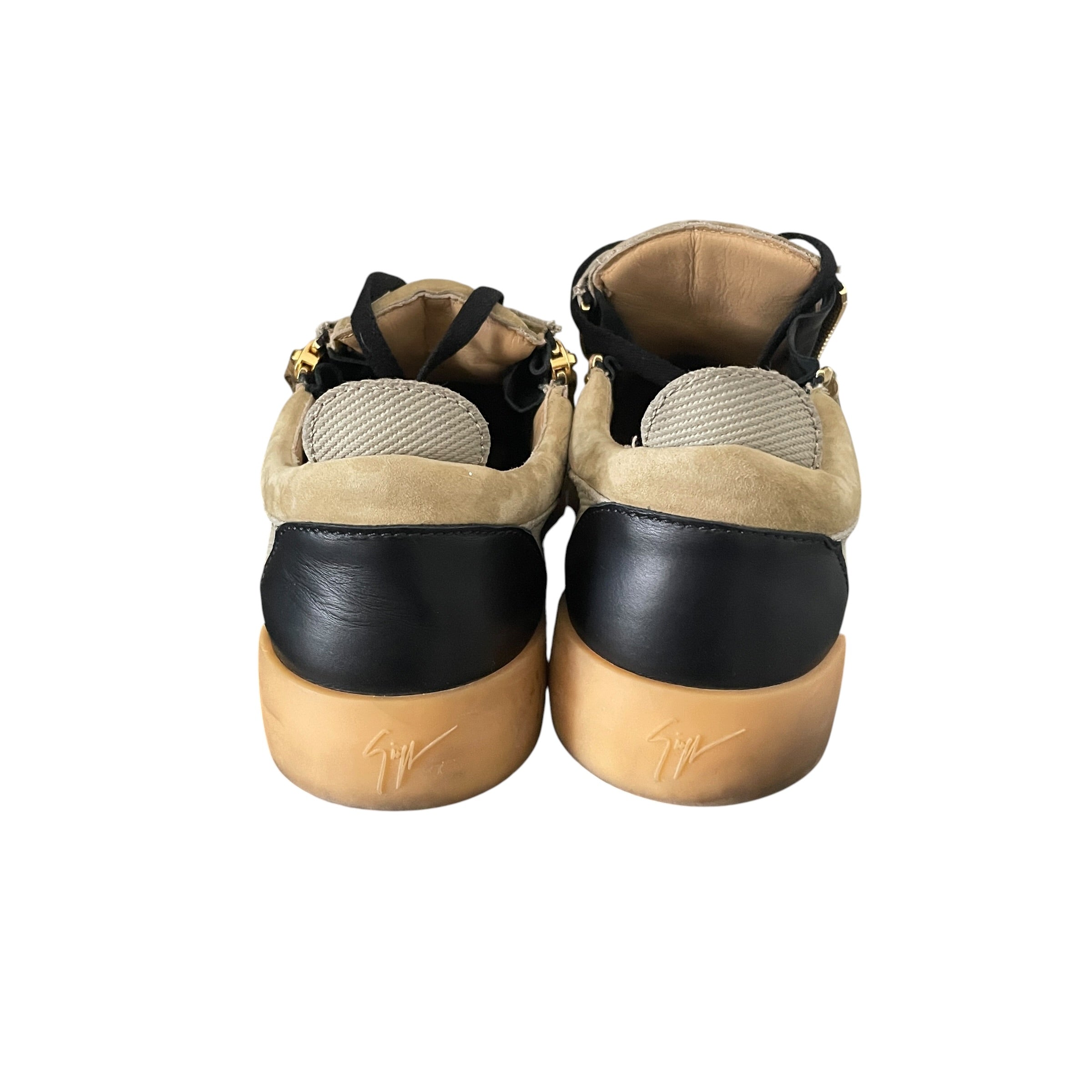 Giuseppe Zanotti/Low-Sneakers/EU 44/Suede/BEG/Side Zip view 3