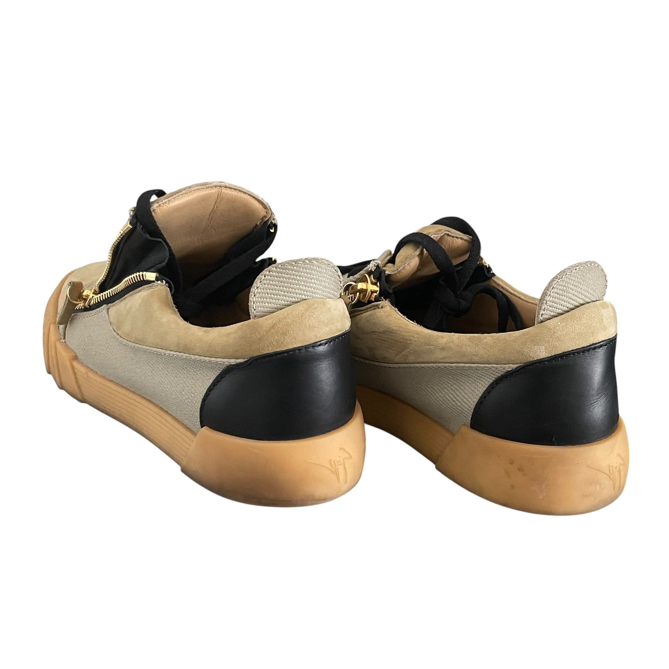 Giuseppe Zanotti/Low-Sneakers/EU 44/Suede/BEG/Side Zip view 2