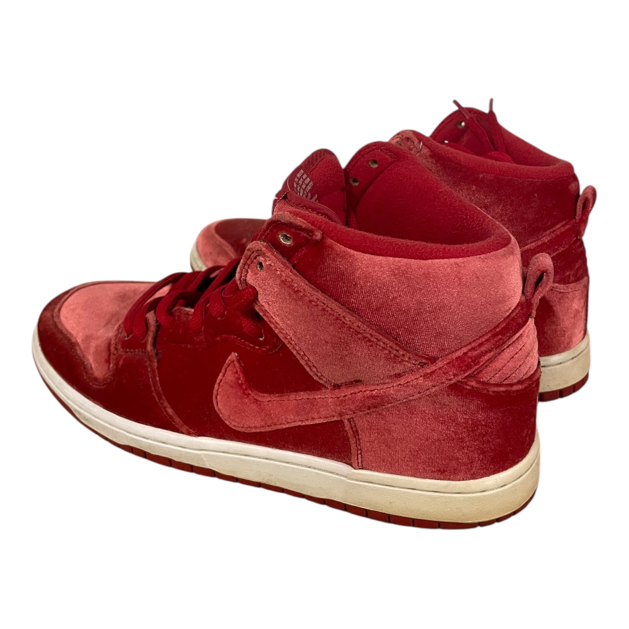 NIKE/Hi-Sneakers/US 9.5/Suede/RED/red velvet nike sb view 2