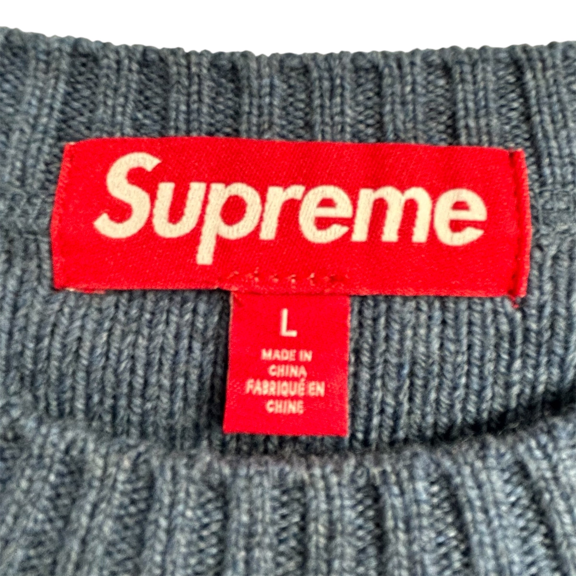 Supreme/Sweater/L/Wool/BLU/TERRYCLOTH SMAL BOX LOGO view 3