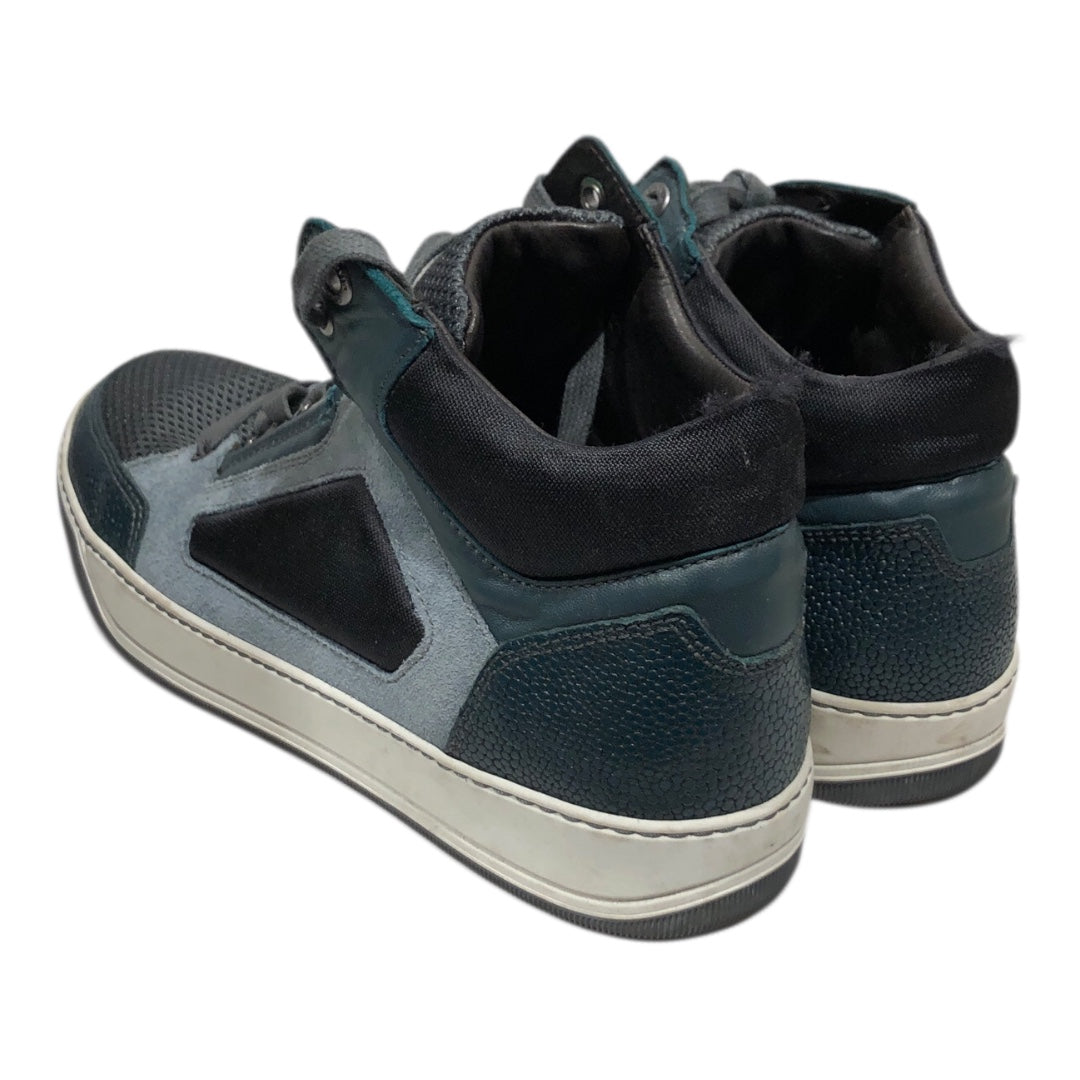 LANVIN/Hi-Sneakers/US 8/Leather/BLK/Suede/Leather Gry/Blk Sneakers view 2