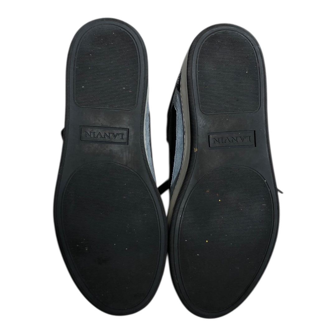 LANVIN/Hi-Sneakers/US 8/Leather/BLK/Suede/Leather Gry/Blk Sneakers view 4