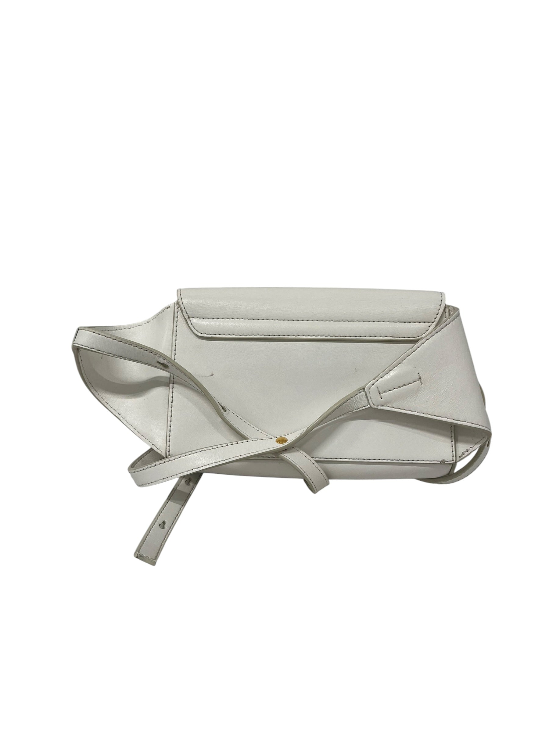 Chloe/Fanny Pack/Leather/WHT/GOLD C FRONT view 2