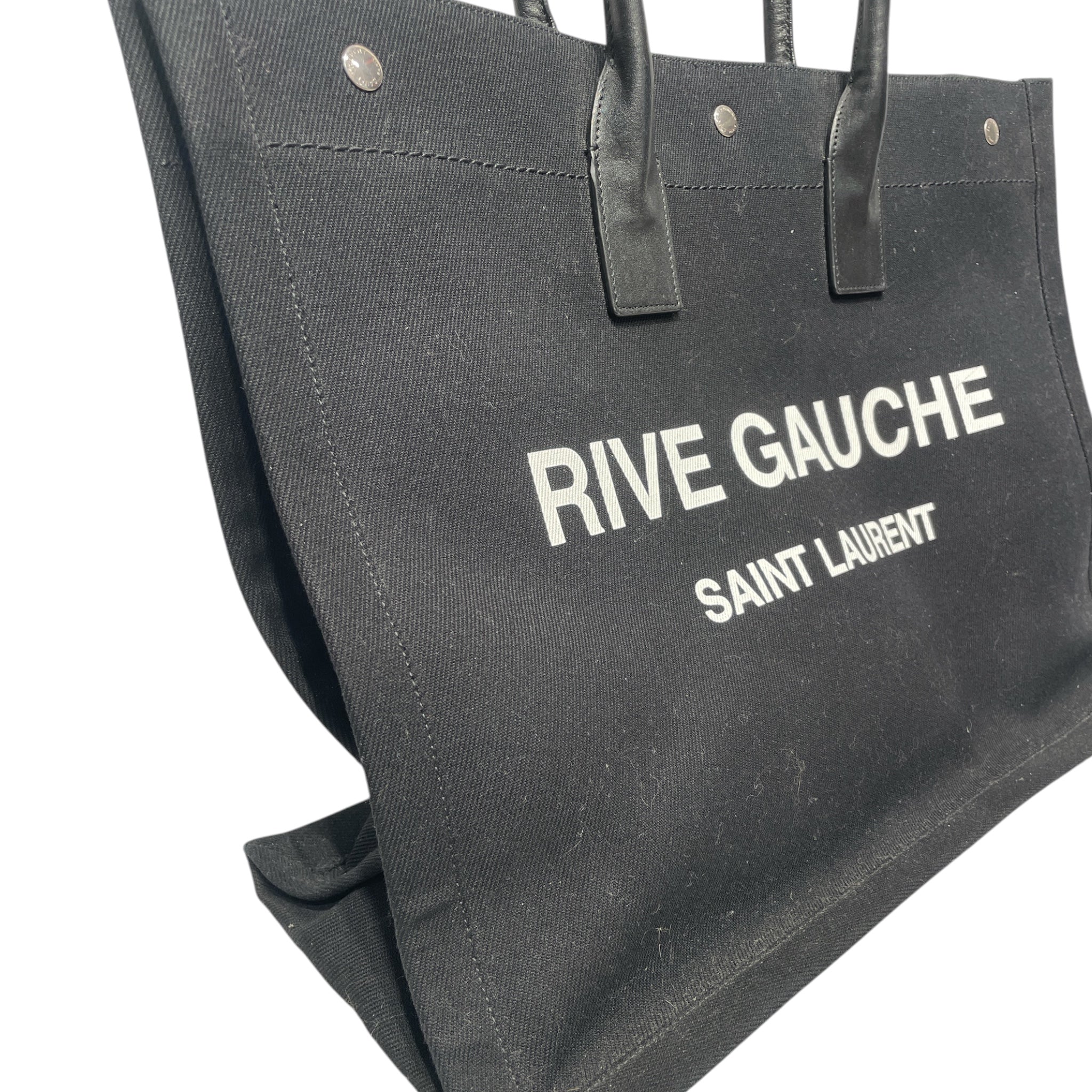 SAINT LAURENT/Tote Bag/BLK/RIVE GAUCHE TOTE BLACK view 6
