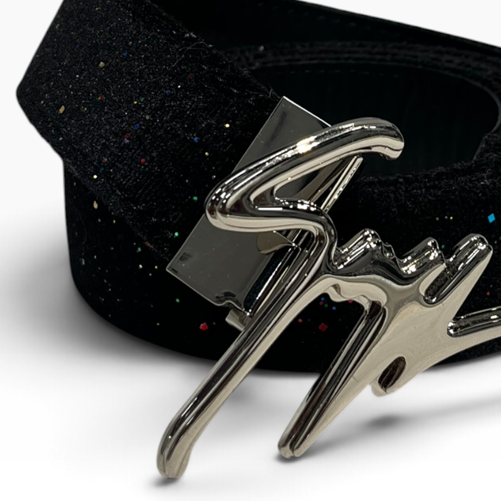 Giuseppe Zanotti/Belt/Glitter/BLK/M's/MULTI GLITTER ON VELVET view 3