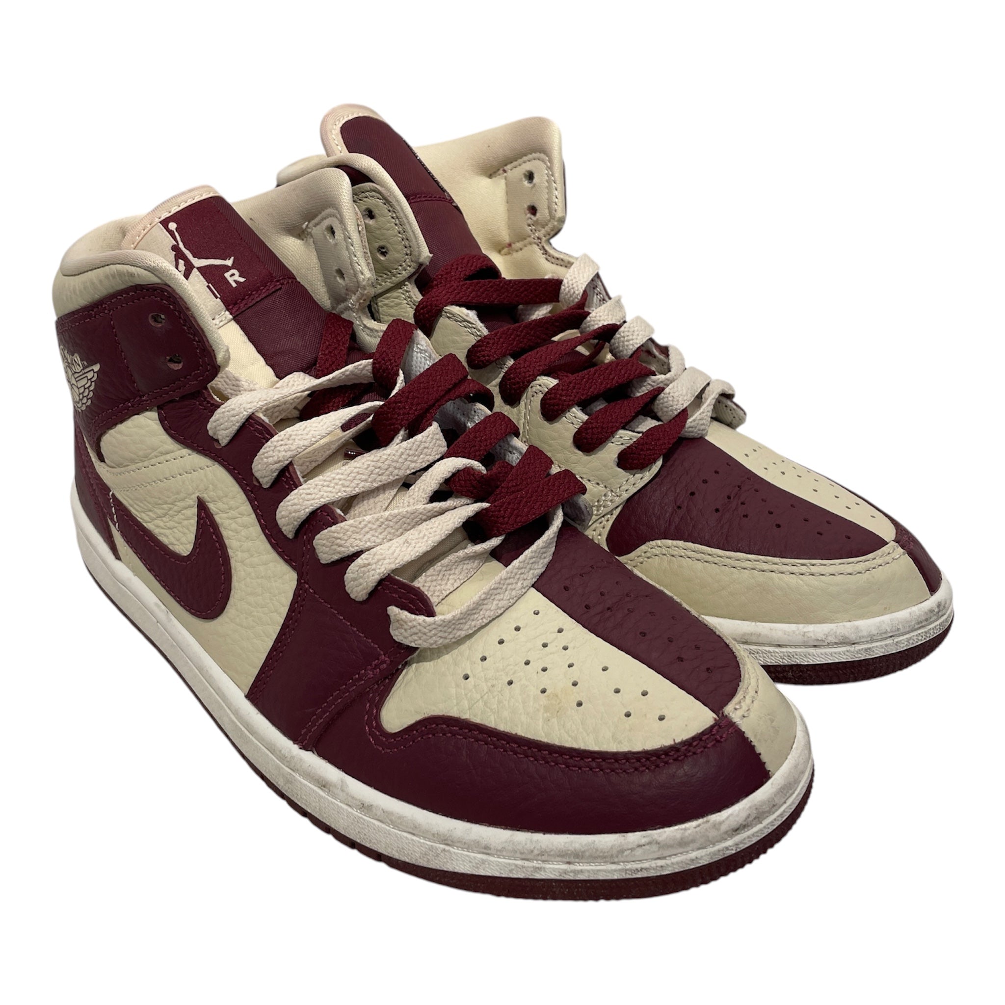 NIKE/AIR JORDAN 1 MID SE/Hi-Sneakers/US 9/Leather/CRM/DR0501-101 view 1