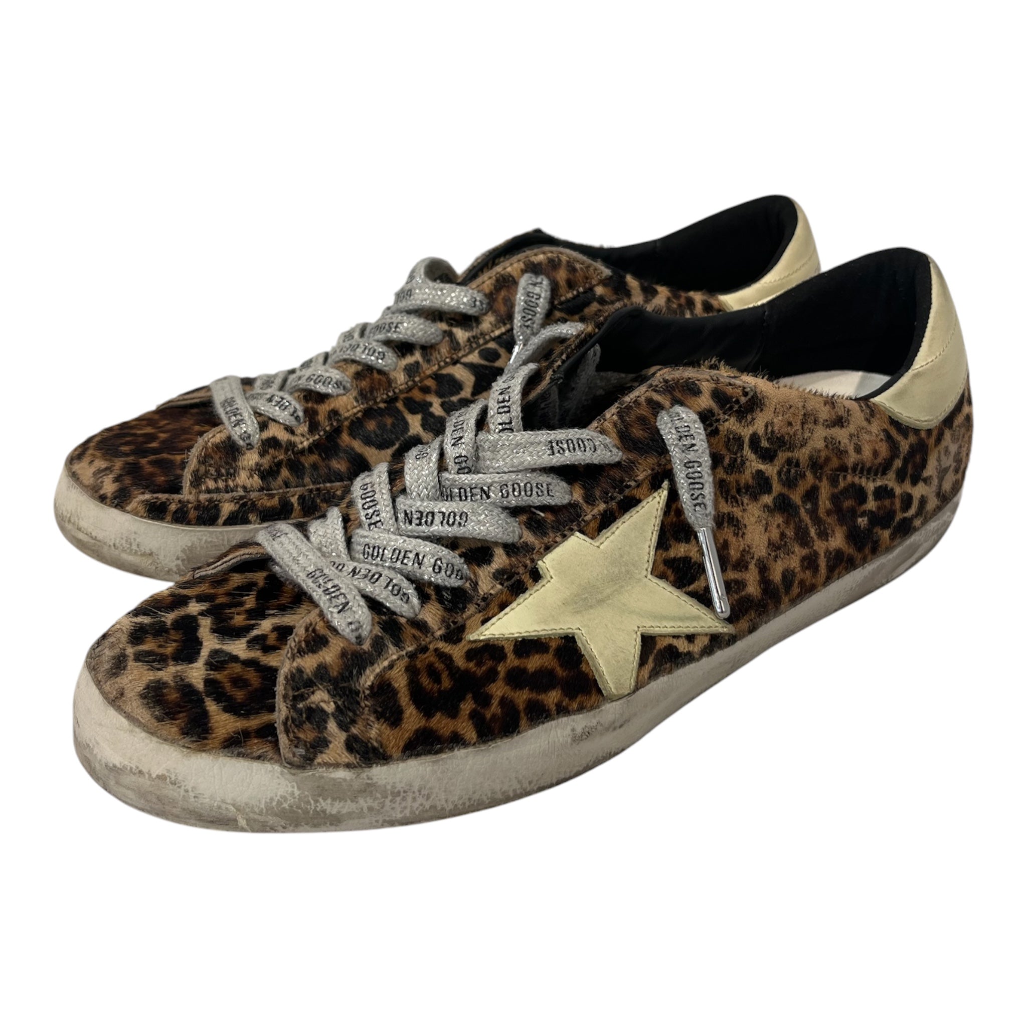 GOLDEN GOOSE/Low-Sneakers/US 9/Leopard/Polyester/BRW/DB LEOPARD HAIR PRINT view 1