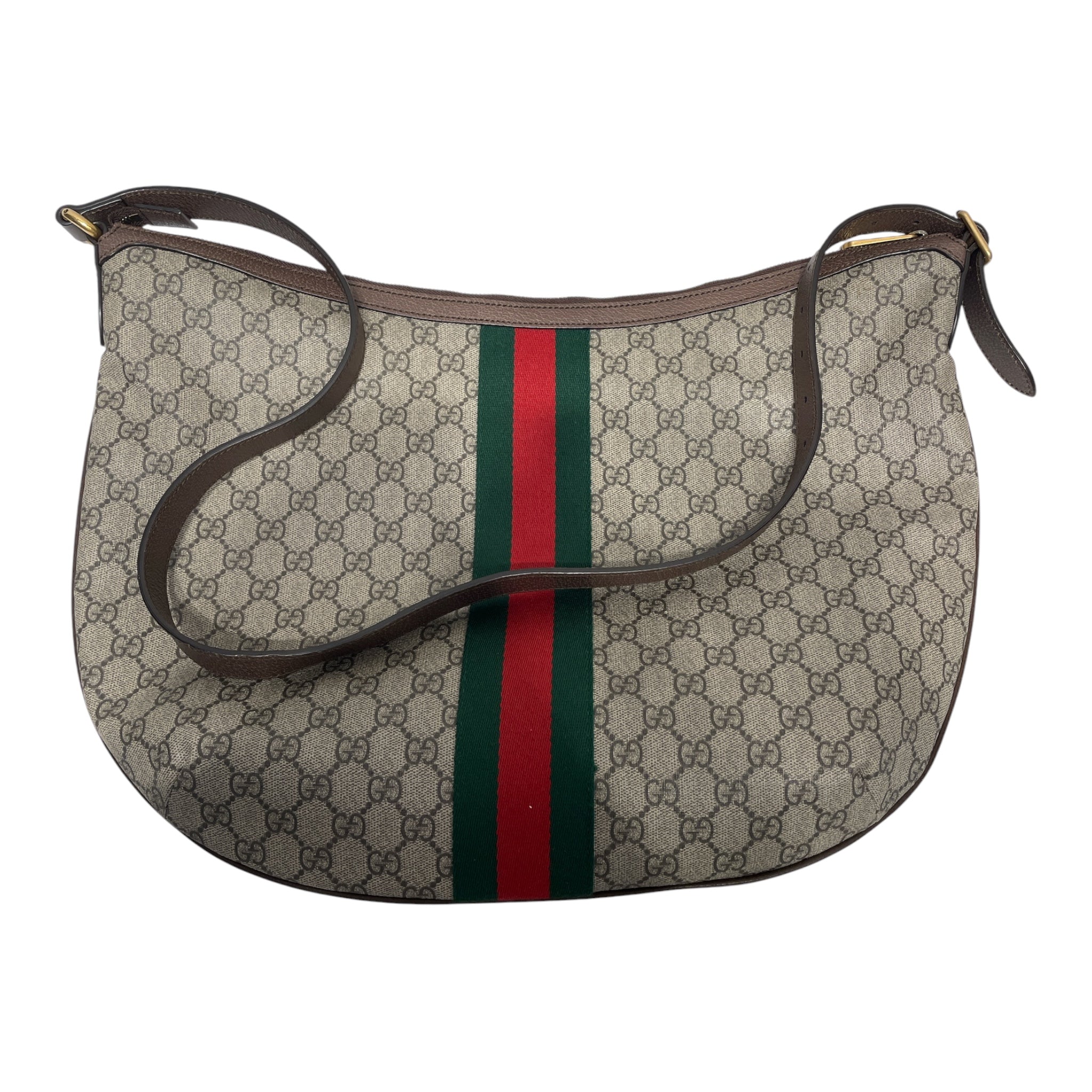 GUCCI/Cross Body Bag/Monogram/KHK/OPHIDIA HALF MOON view 2