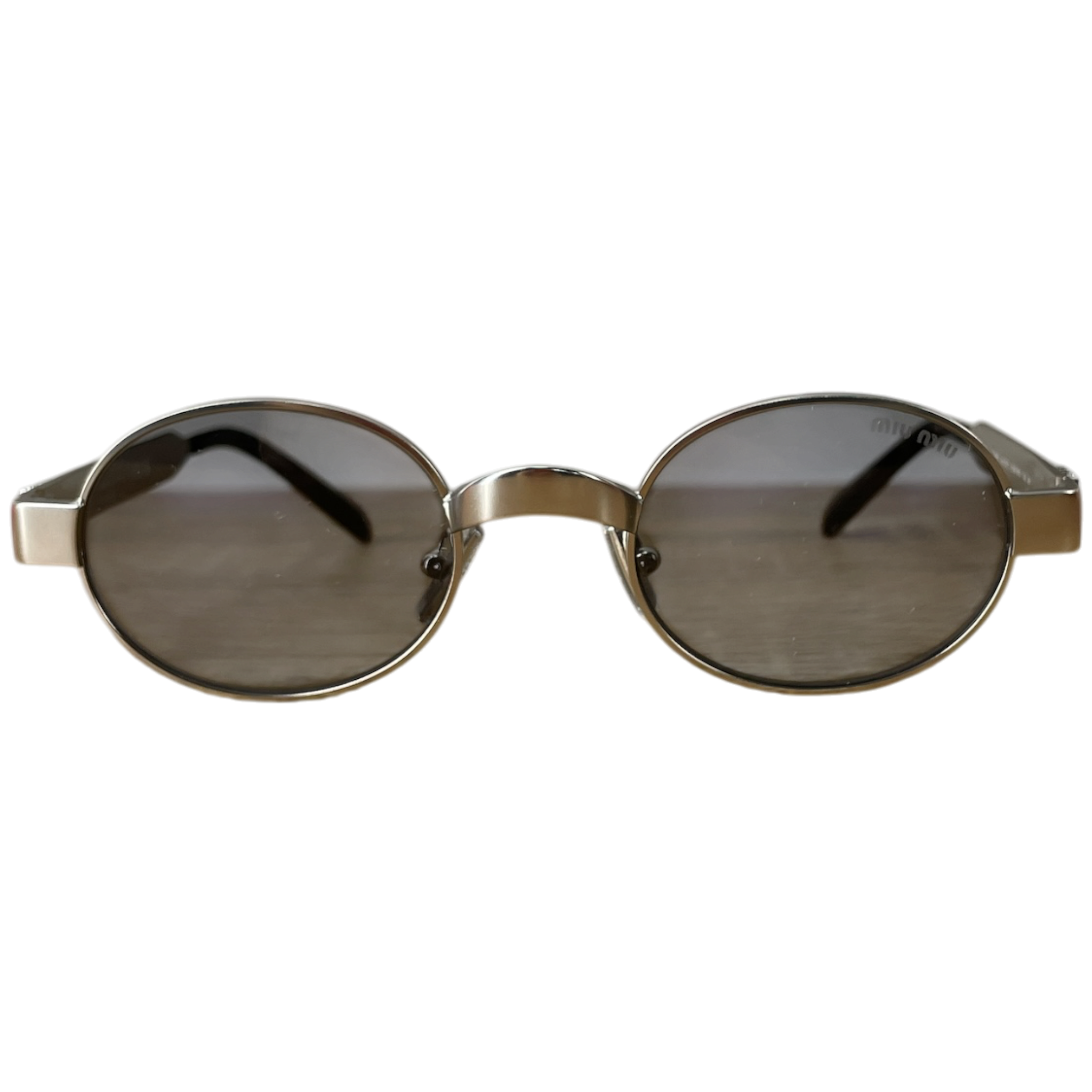 MIU MIU/Sunglasses/Metal/SLV/Oval/L's/SMU B51/ DARK LENSE view 1