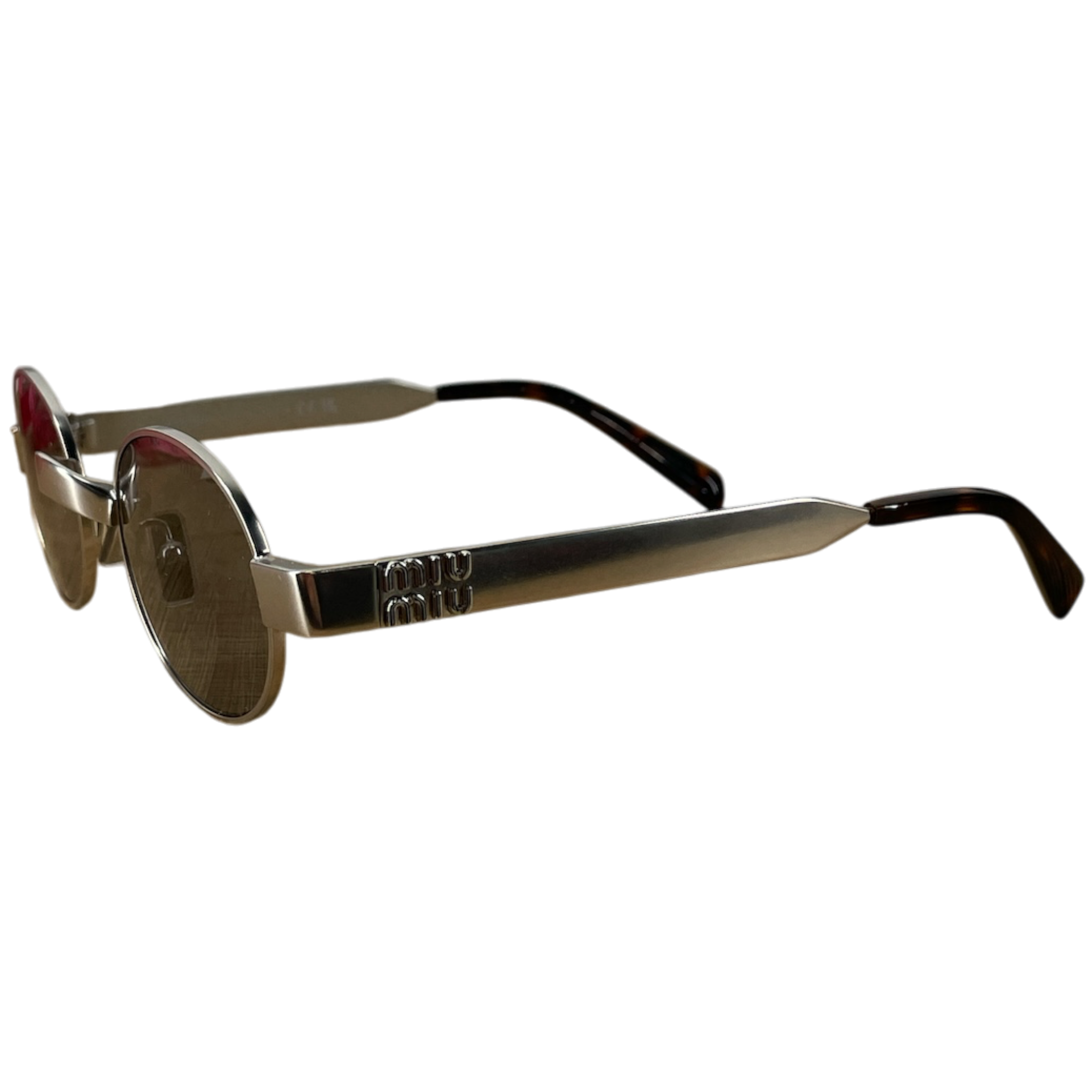 MIU MIU/Sunglasses/Metal/SLV/Oval/L's/SMU B51/ DARK LENSE view 2