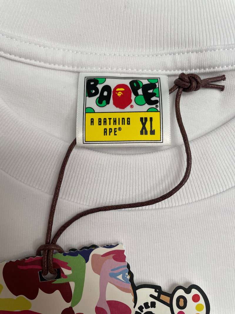 A BATHING APE/T-Shirt/XL/Cotton/WHT/WHITE TEE/012 013 1993