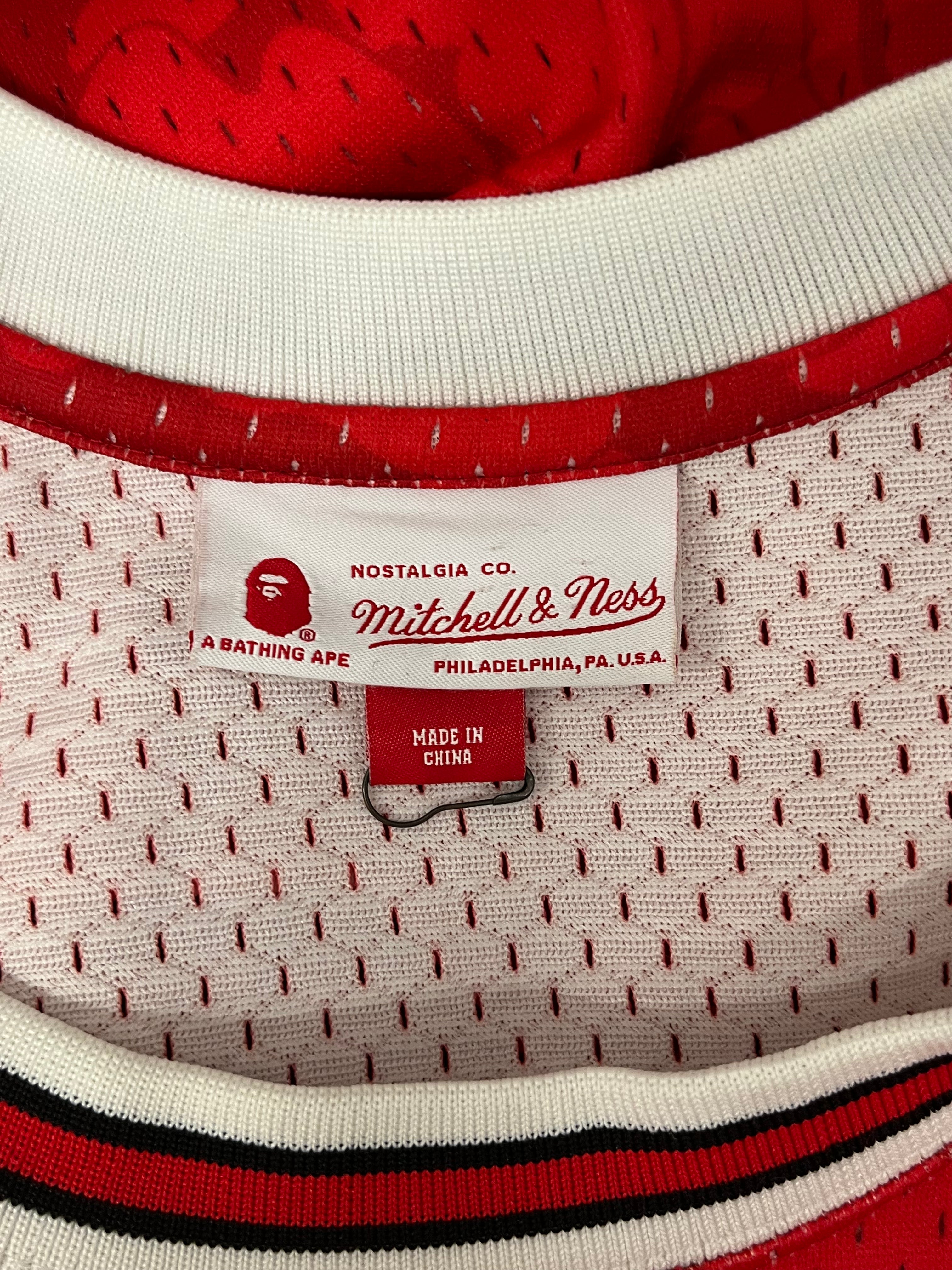 mitchell&ness/A BATHING APE/Tank Top/L/Polyester/RED/CHICAGO BULLS BAPE JERSEY view 3