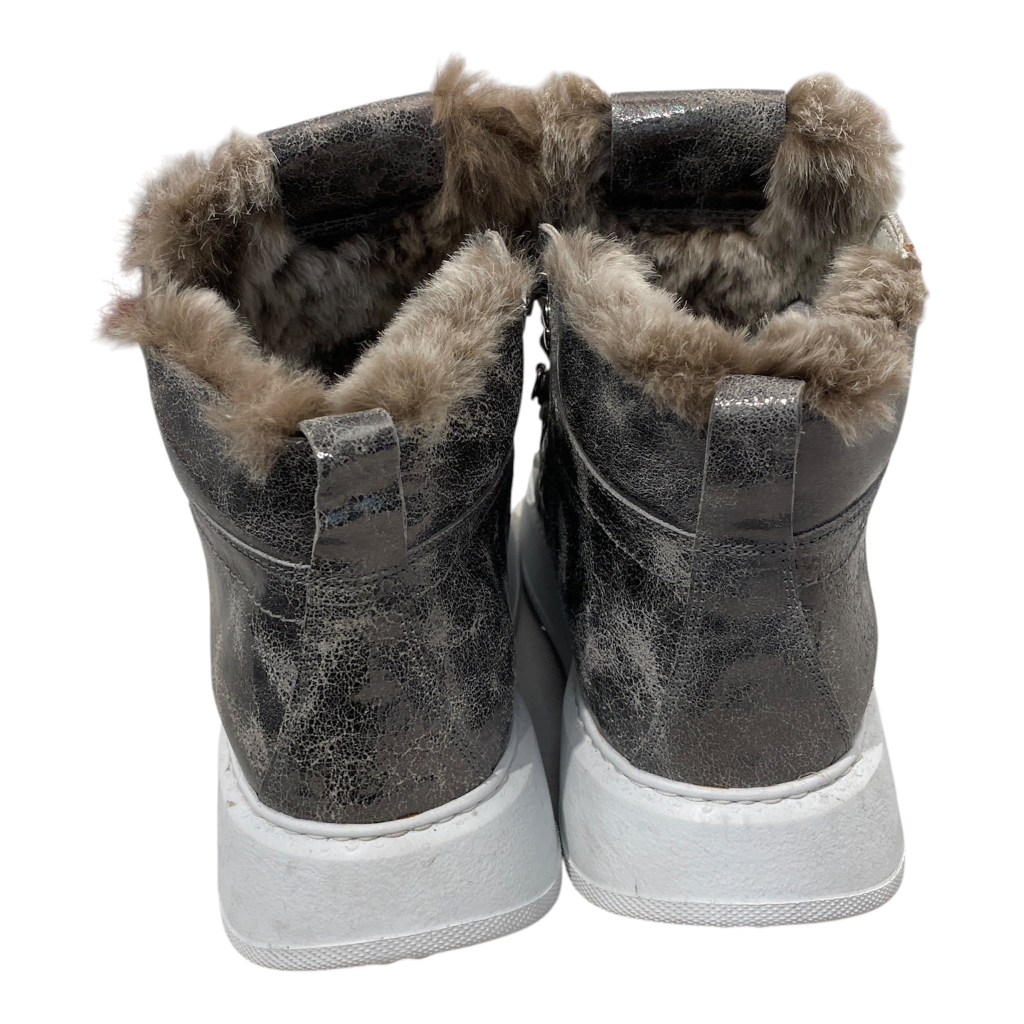 PHILIPPE MODEL/Hi-Sneakers/EU 39/Leather/SLV/Metallic Hi Top Sneakers view 2