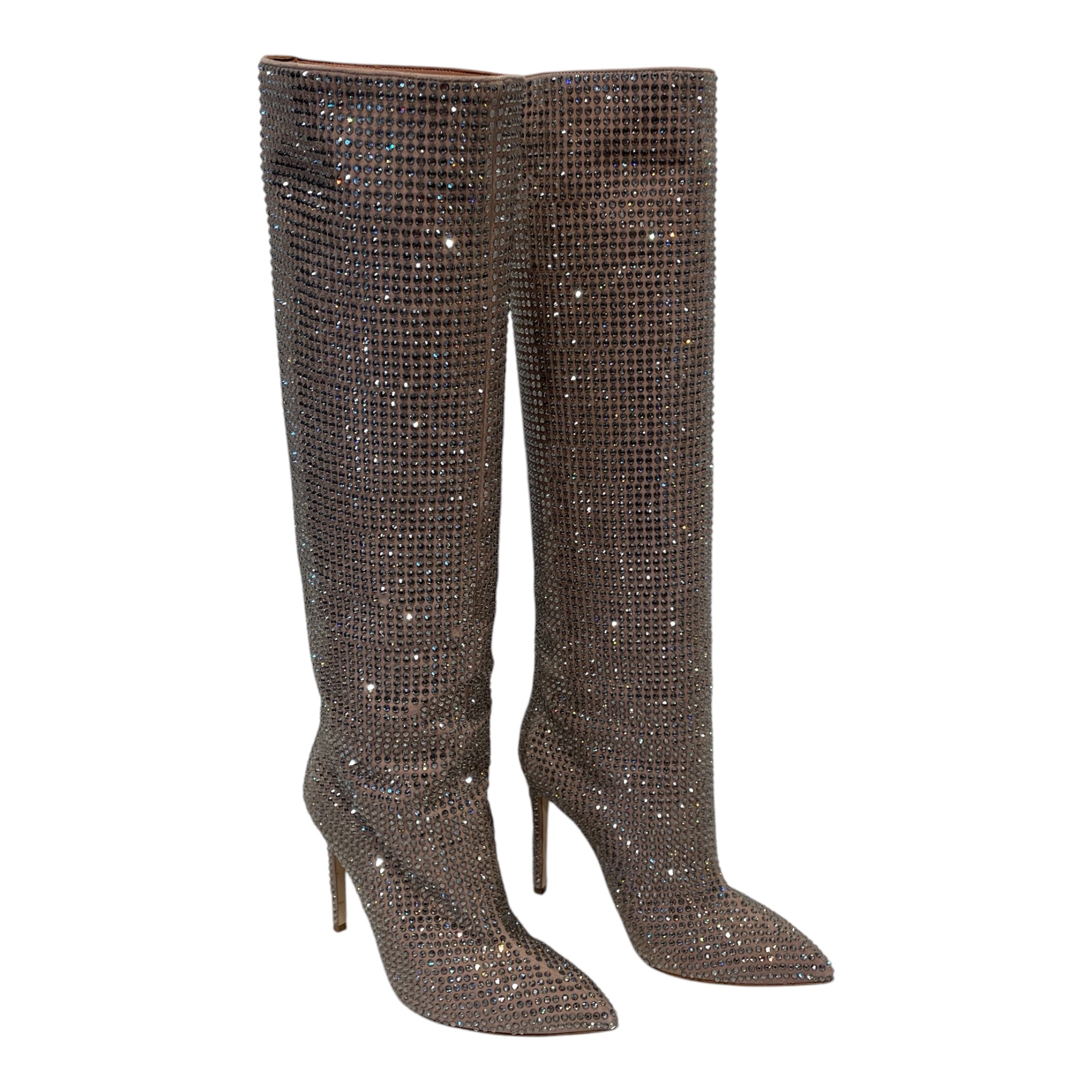 PARIS TEXAS/Boots/EU 36/Leather/CRM/RHINESTONE ALL OVER view 1