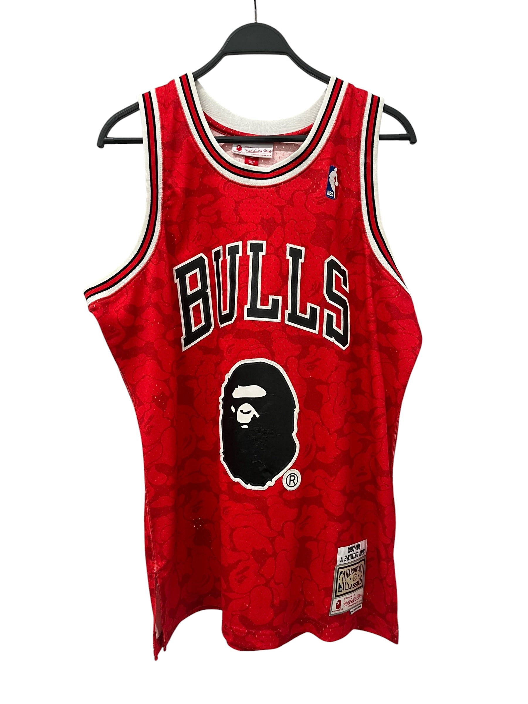 mitchell&ness/A BATHING APE/Tank Top/L/Polyester/RED/CHICAGO BULLS BAPE JERSEY view 1