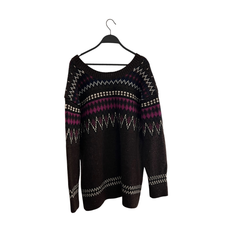 JUNYA WATANABE COMME des GARCONS/Tops/S/All Over Print/Wool/BRW/2018 tribal sweater