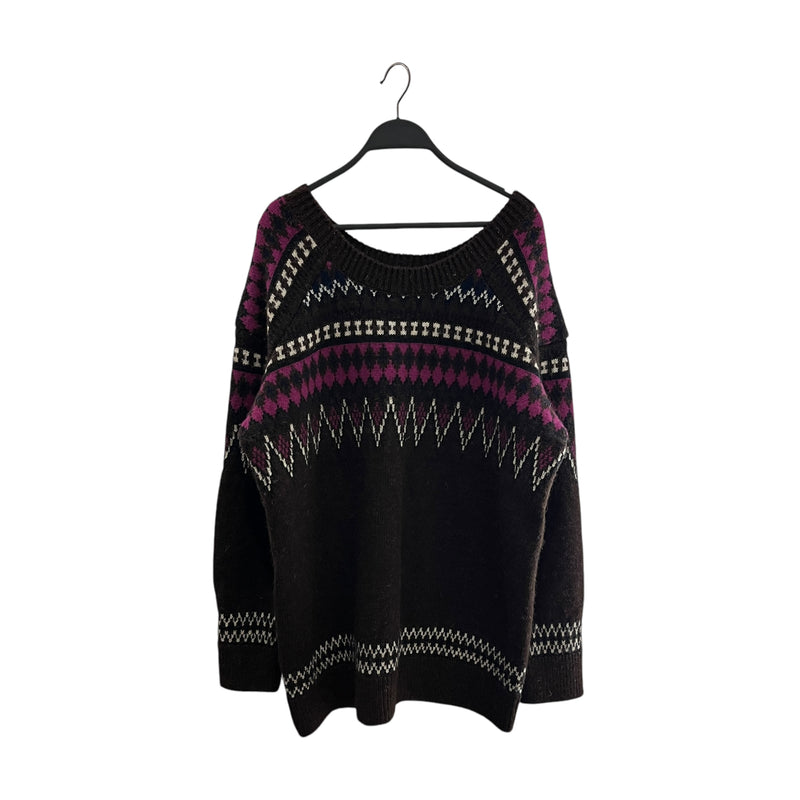 JUNYA WATANABE COMME des GARCONS/Tops/S/All Over Print/Wool/BRW/2018 tribal sweater