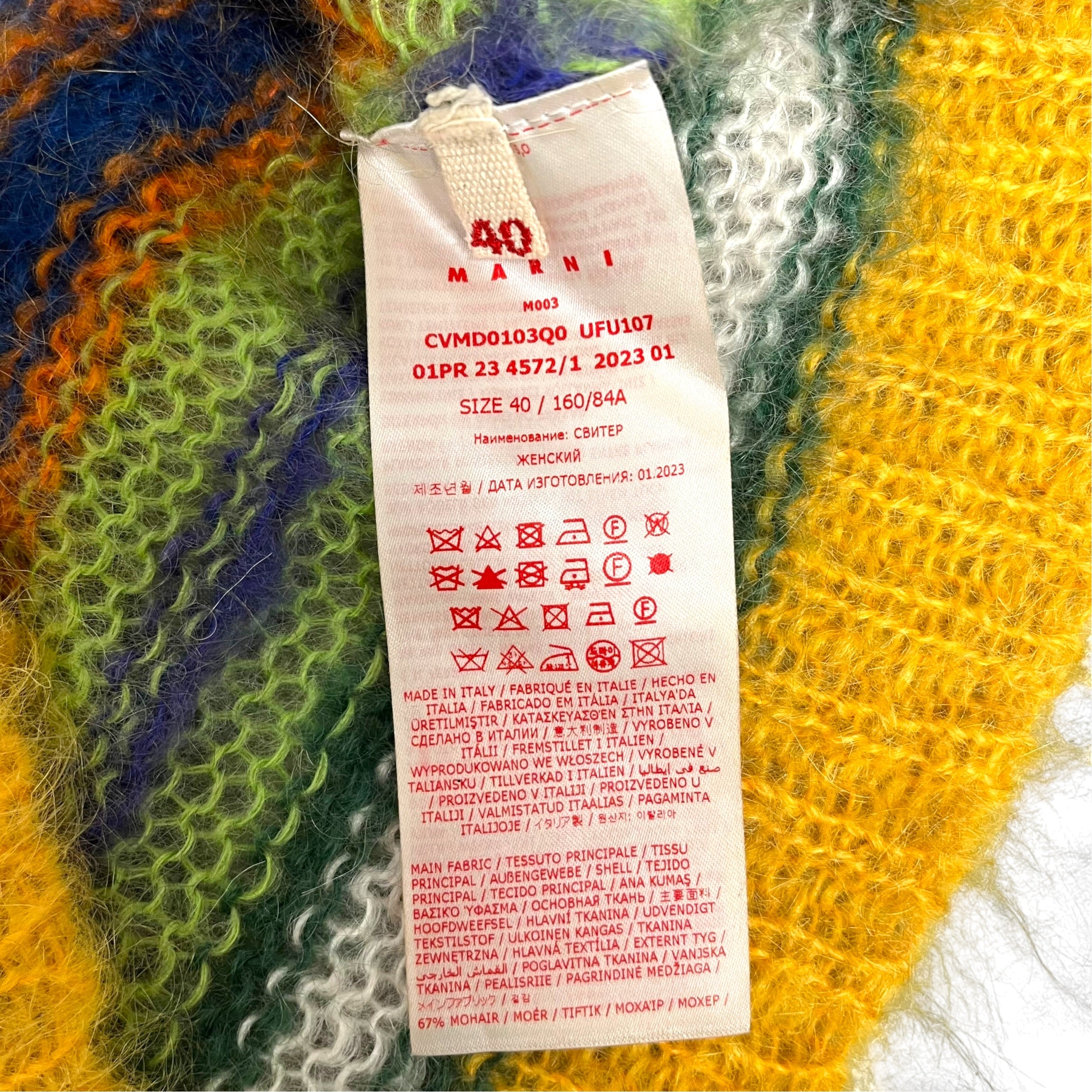 MARNI/Fleece Vest/40/Stripe/Wool/MLT/mohair view 4