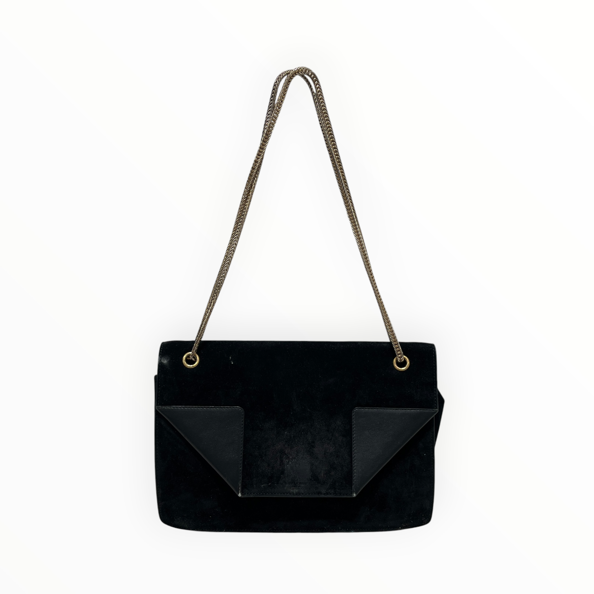 SAINT LAURENT/Hand Bag/Suede/BLK/BETTY SHOULDER BAG/GOLD CHAIN view 1