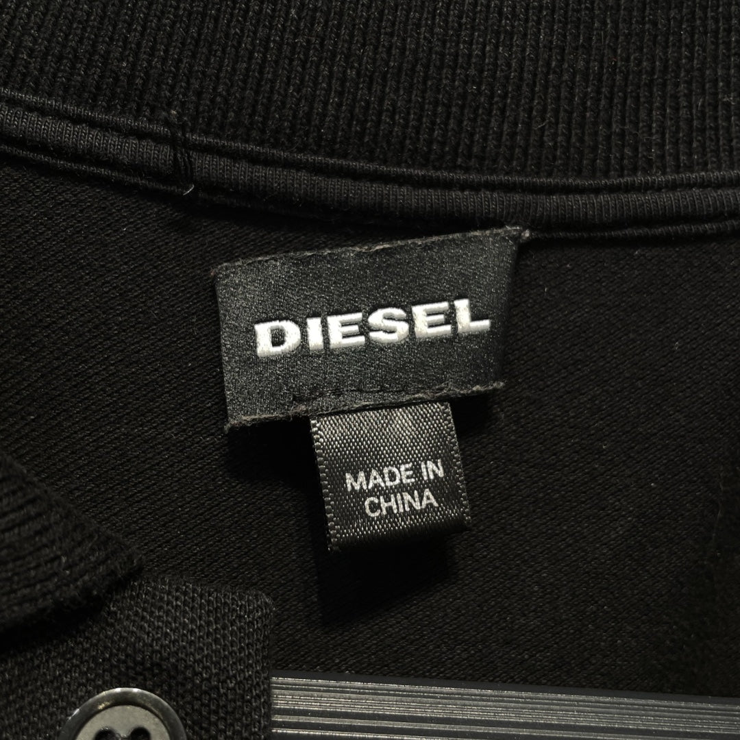 DIESEL/Polo Shirt/XS/Cotton/BLK/DIESEL PATCH CHEST view 3