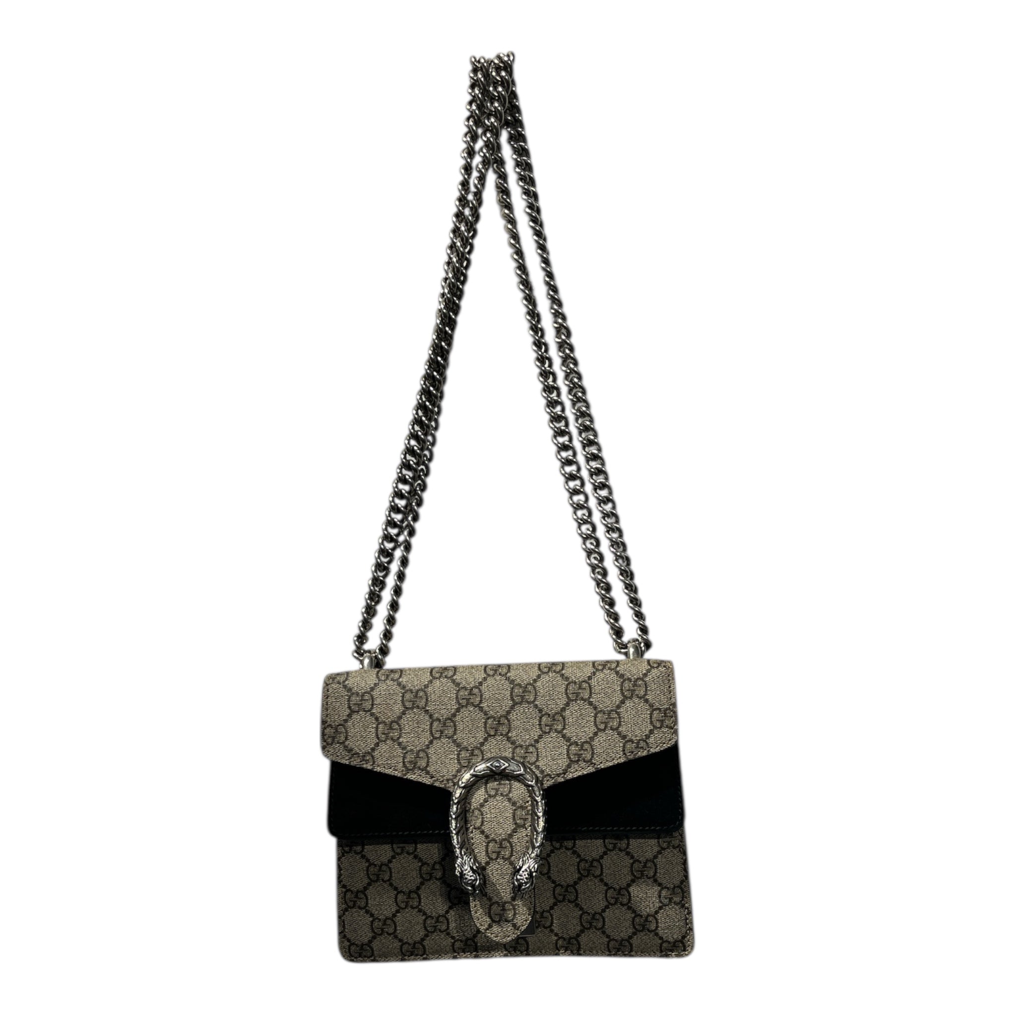 GUCCI/Hand Bag/Monogram/BEG/DIONYSUS, BLK SUEDE INTERIOR view 1