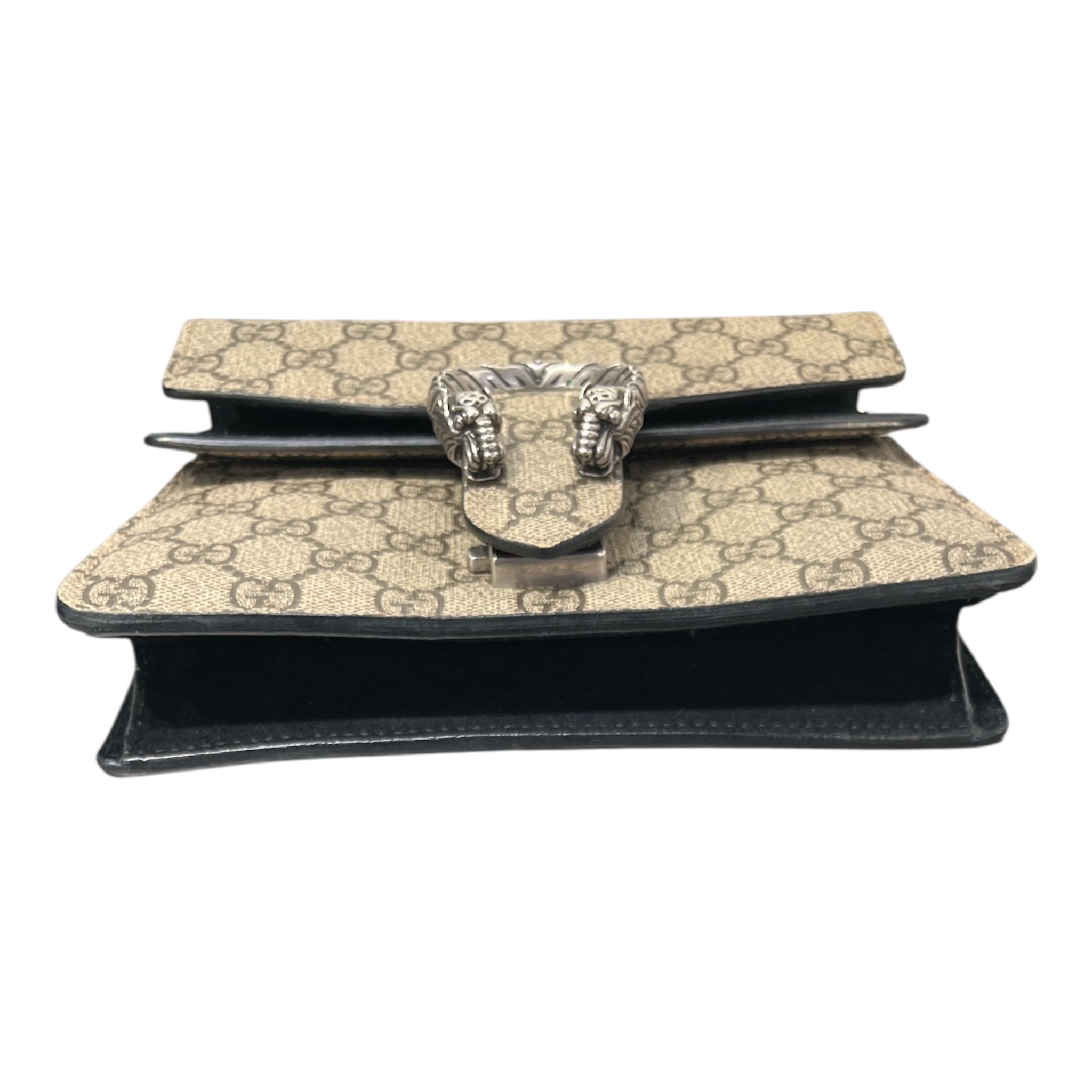 GUCCI/Hand Bag/Monogram/BEG/DIONYSUS, BLK SUEDE INTERIOR view 3