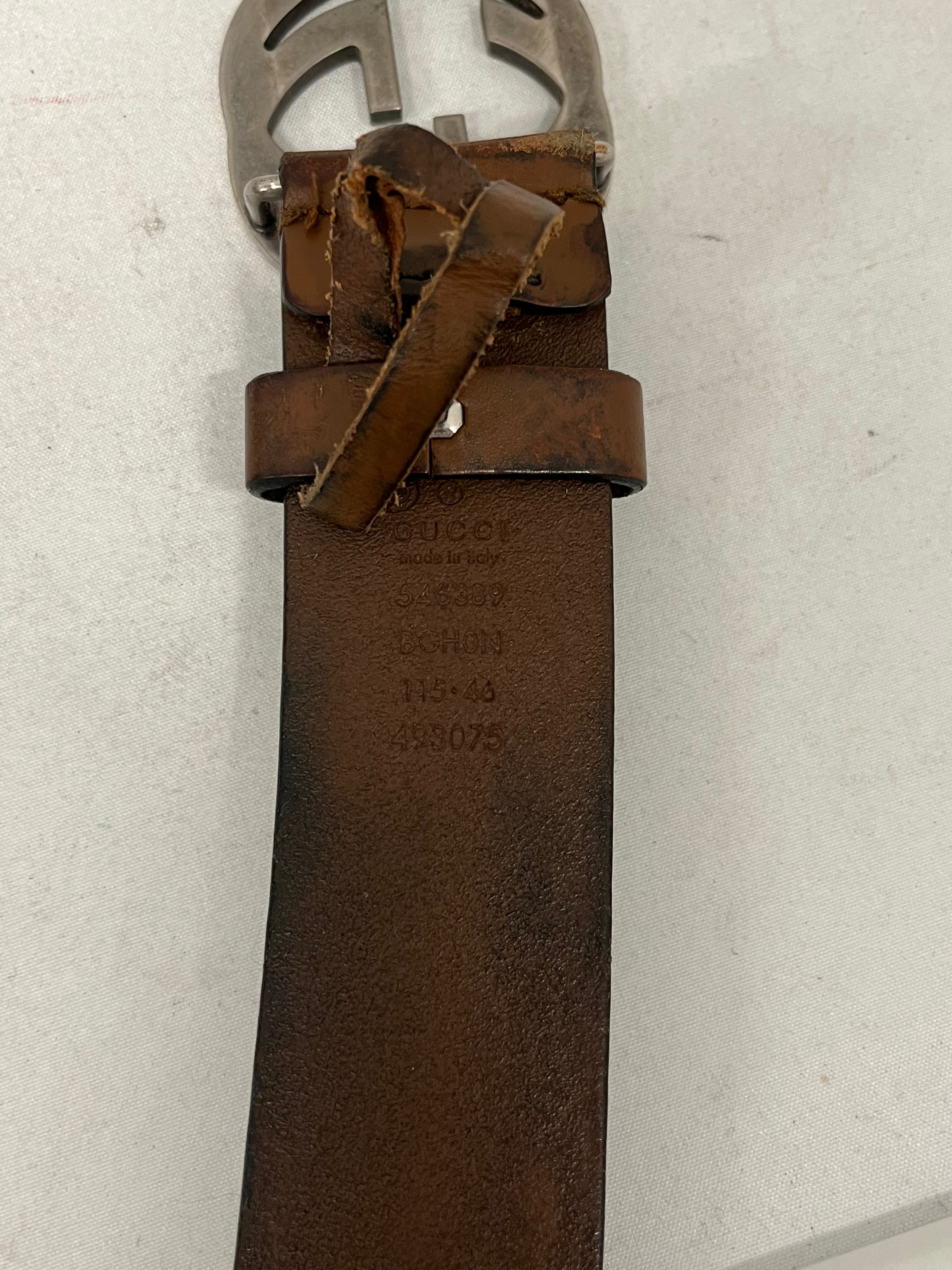 GUCCI/Belt/Leather/BRW/GG BUCKLE 5466389 BGHON view 3