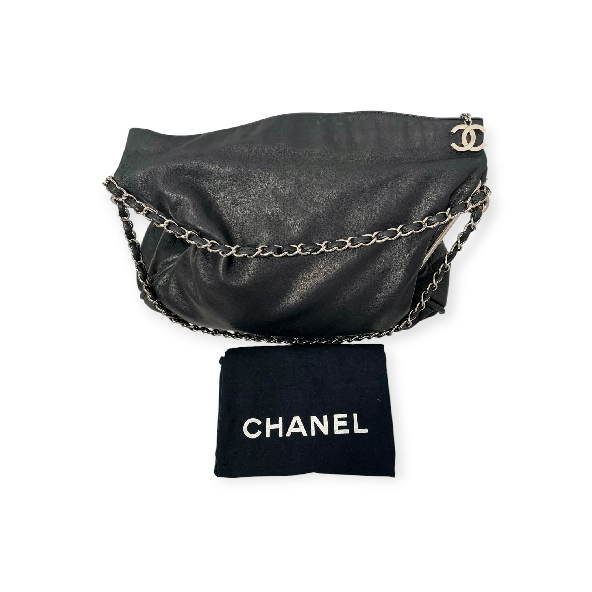CHANEL/Tote Bag/Leather/BLK/ULTIMATE SOFT HOBO TOTE view 11