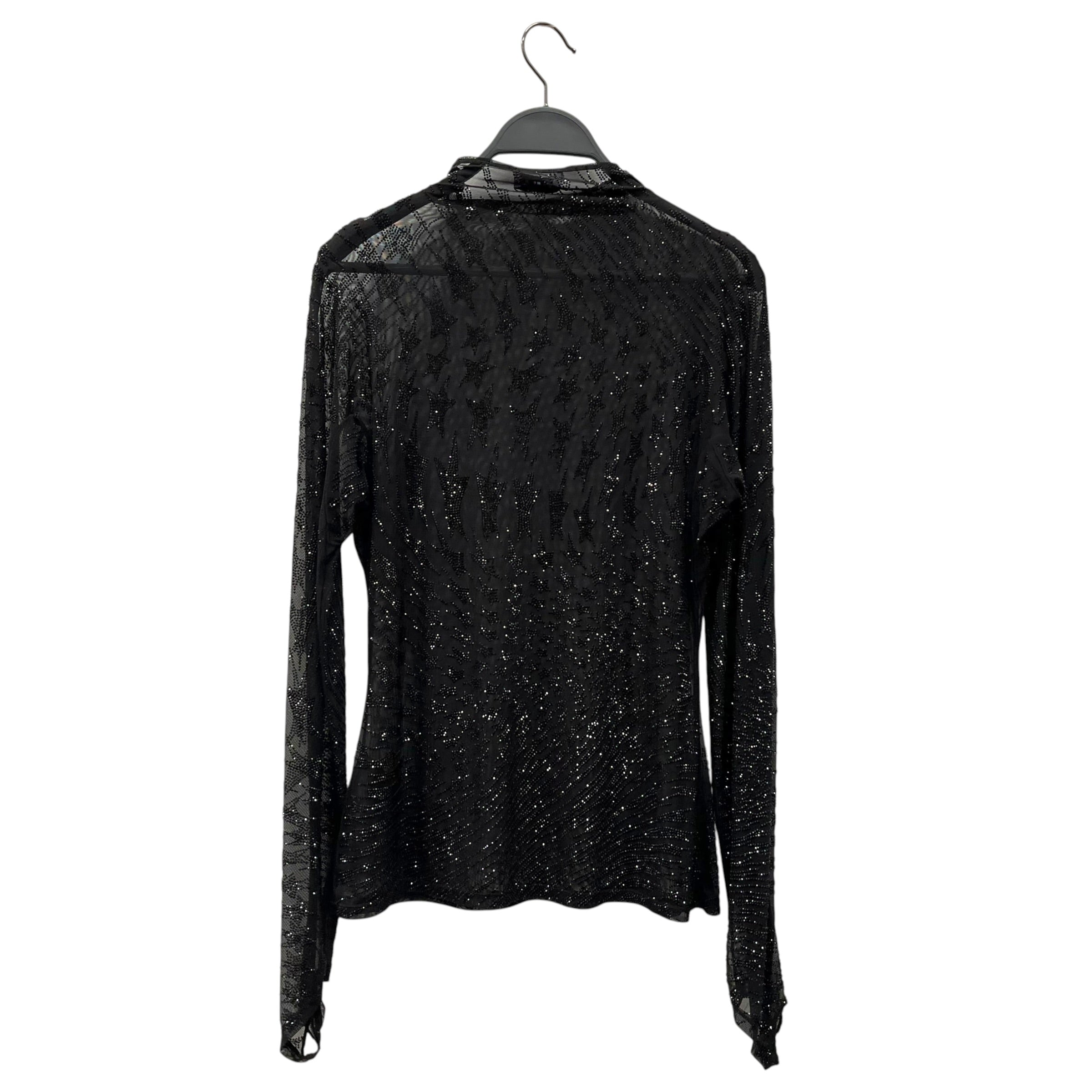 MUGLER/LS T-Shirt/M/All Over Print/Polyester/BLK/ view 2