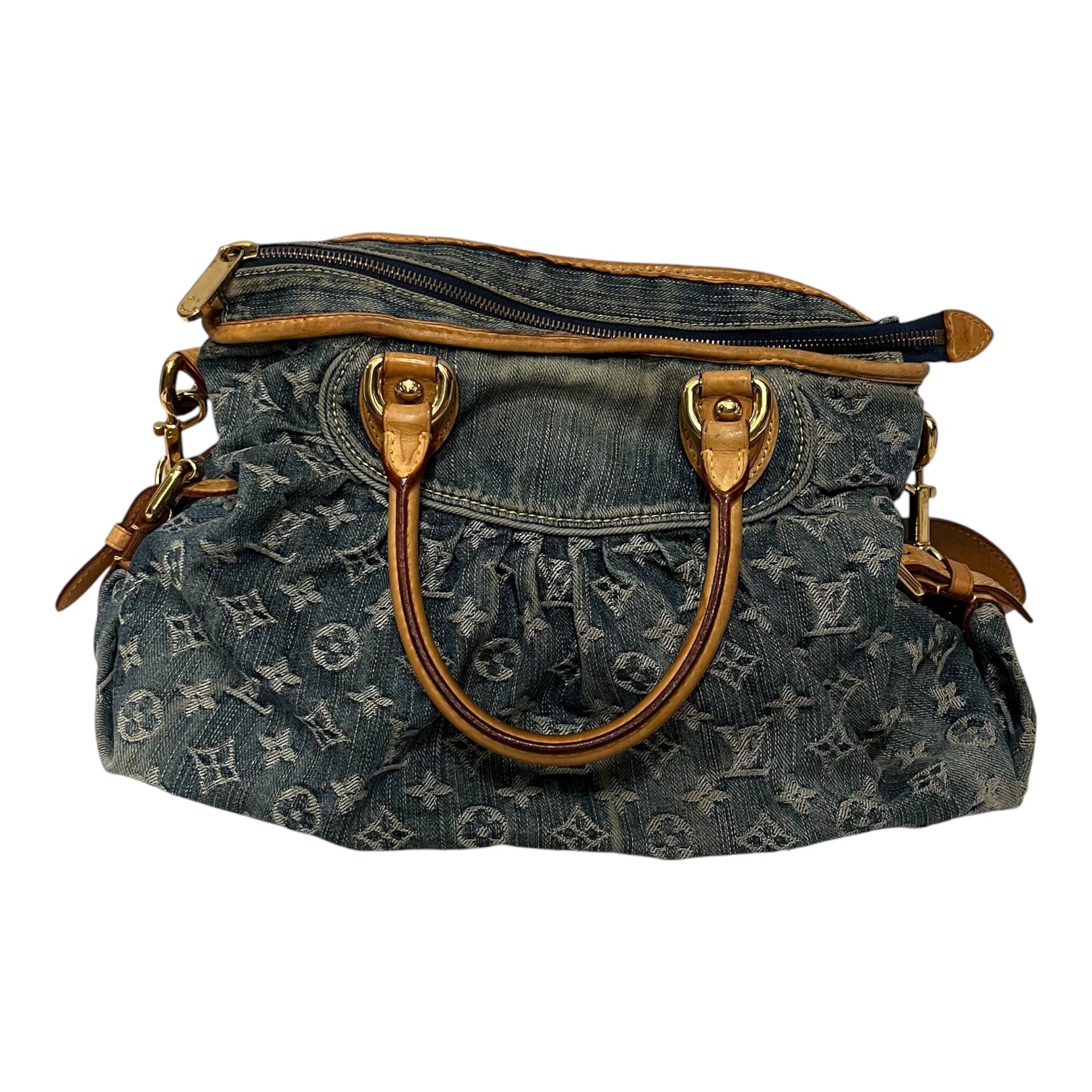 LOUIS VUITTON/Cross Body Bag/Monogram/Denim/BLU/neo cabby view 1