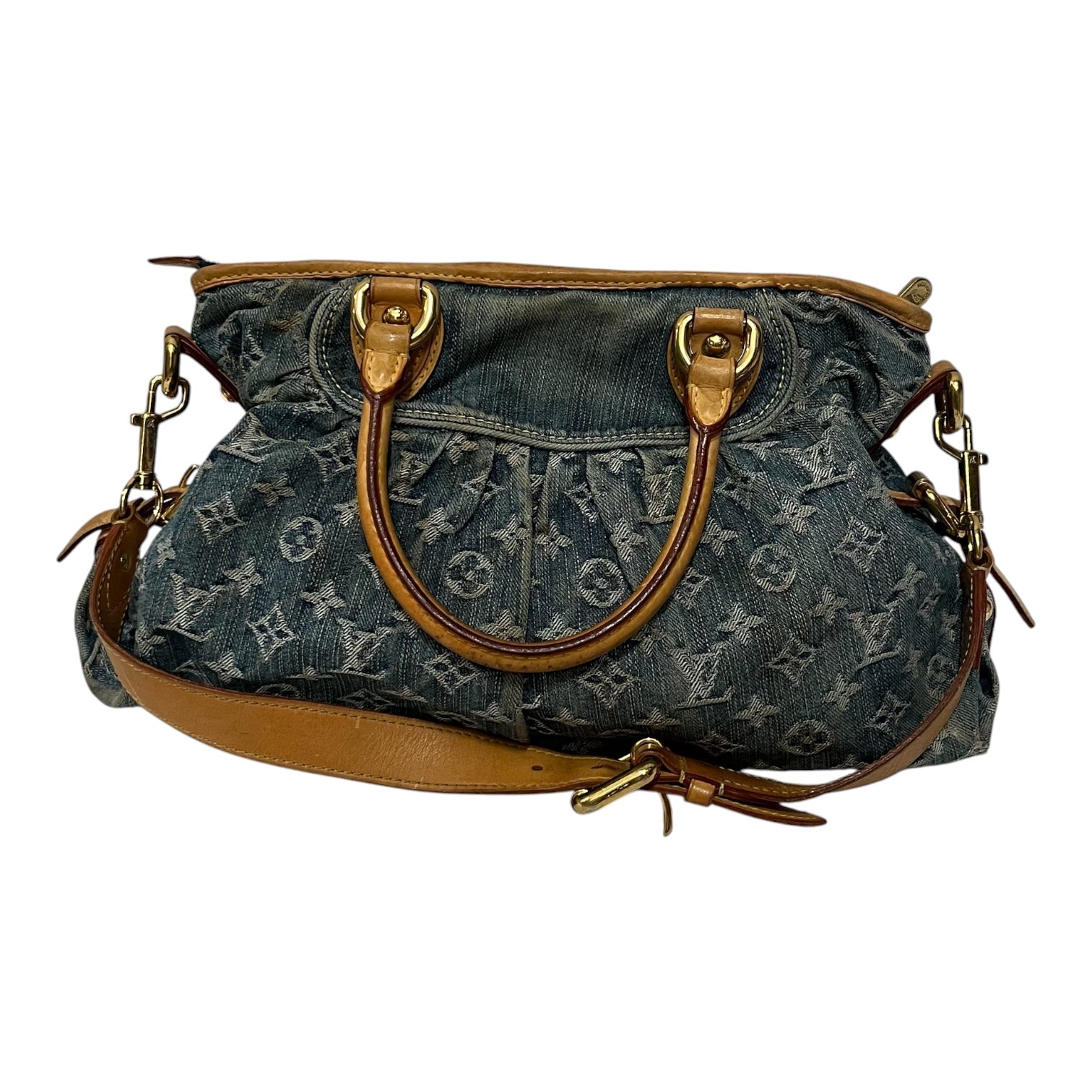 LOUIS VUITTON/Cross Body Bag/Monogram/Denim/BLU/neo cabby view 2