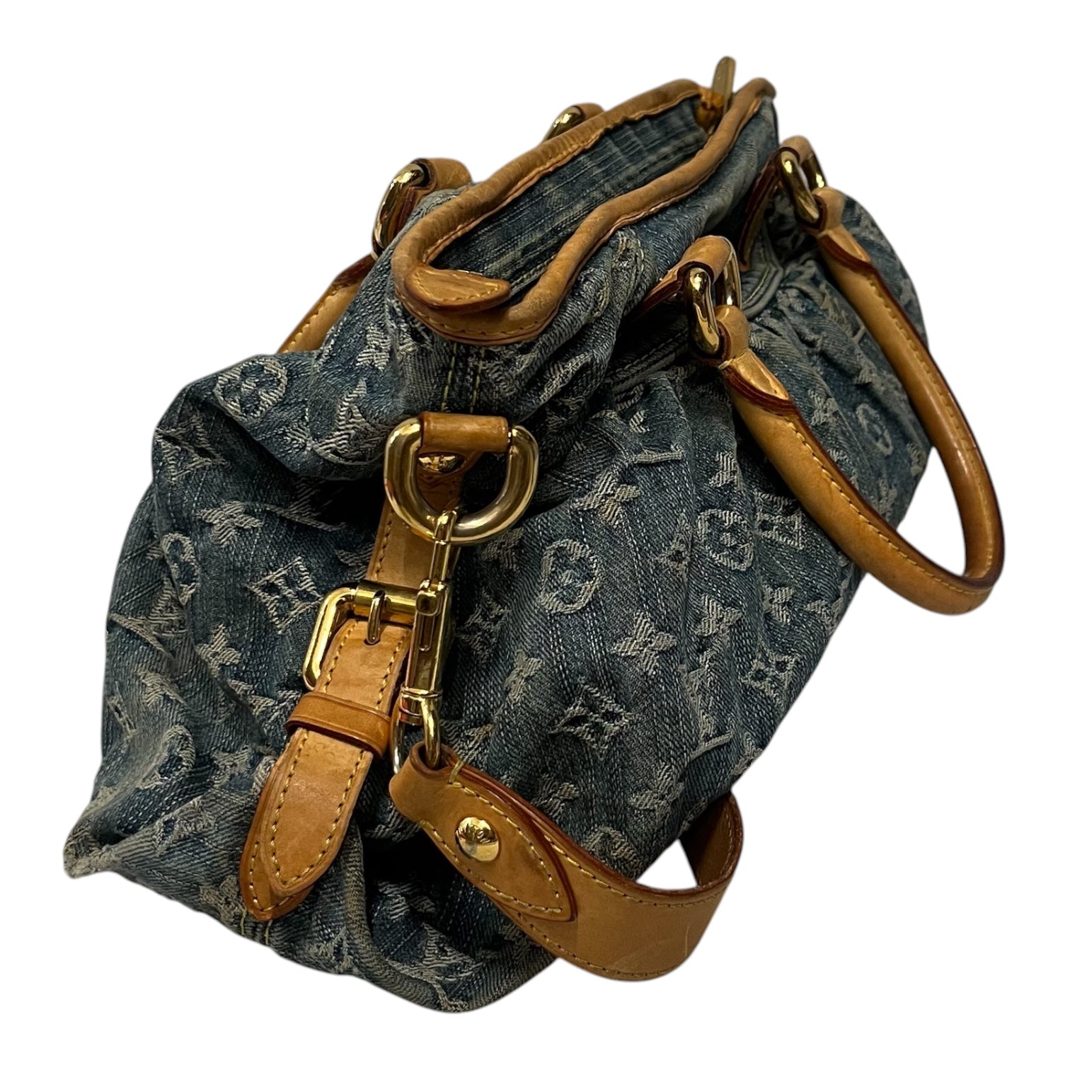 LOUIS VUITTON/Cross Body Bag/Monogram/Denim/BLU/neo cabby view 3