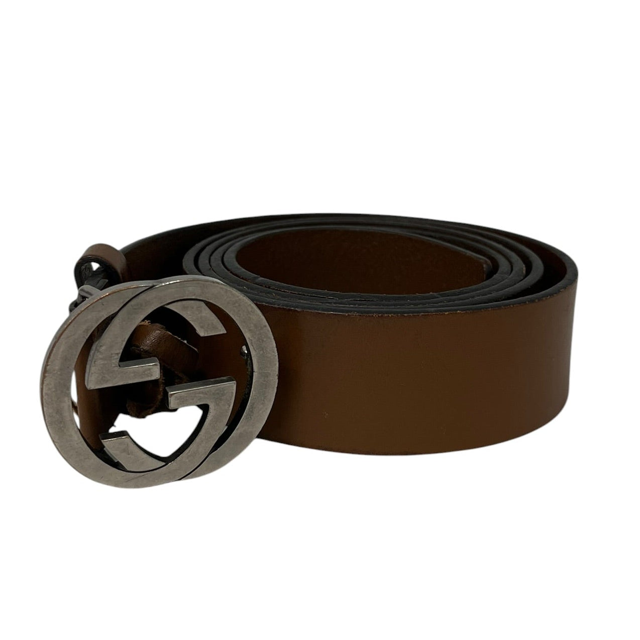 GUCCI/Belt/Leather/BRW/GG BUCKLE 5466389 BGHON view 1