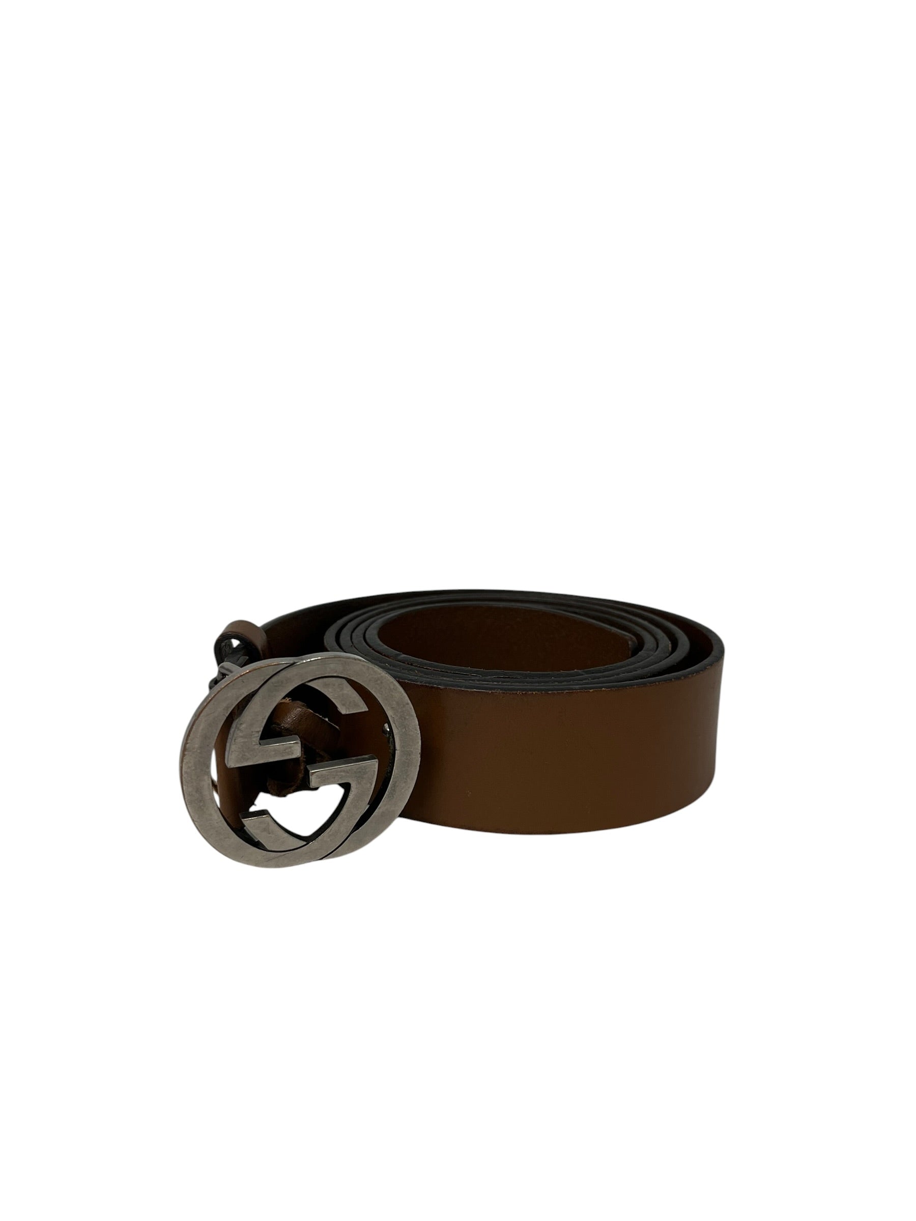 GUCCI/Belt/Leather/BRW/GG BUCKLE 5466389 BGHON view 1