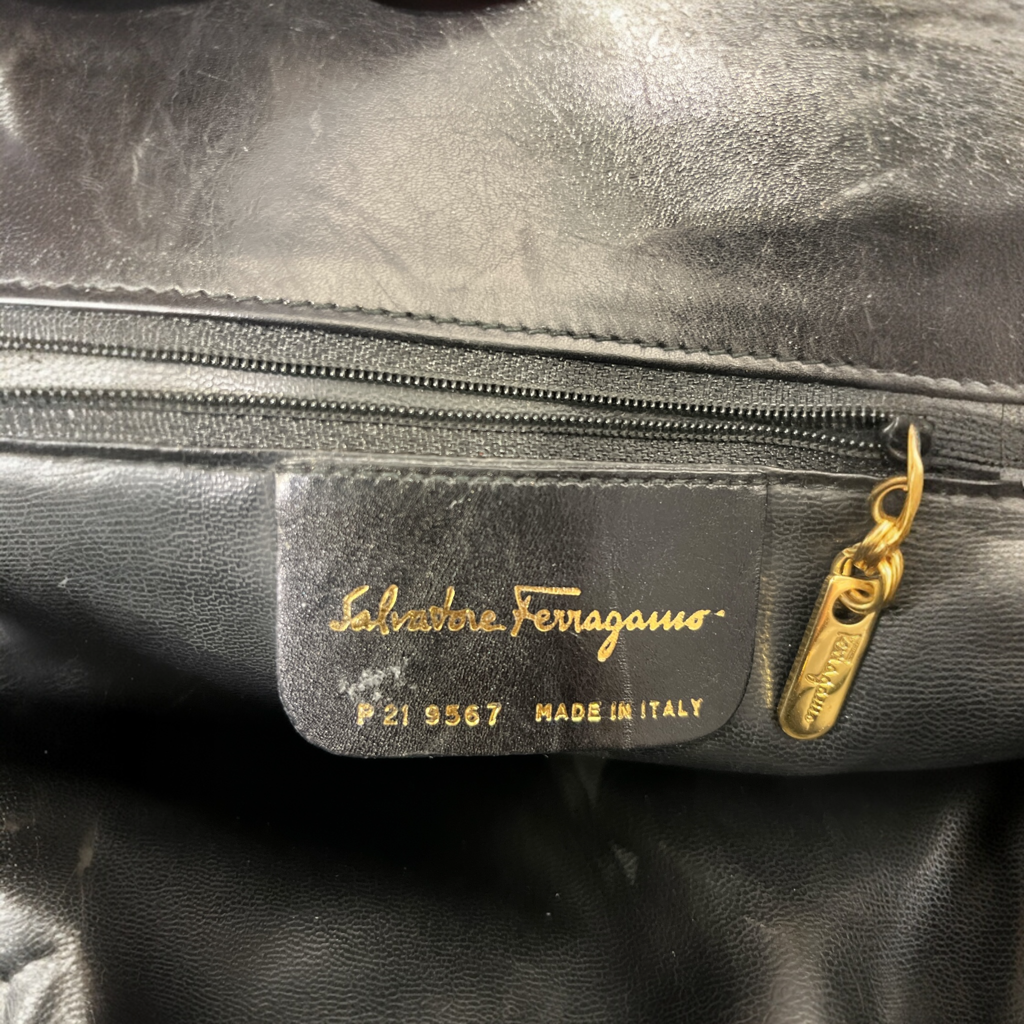 Salvatore Ferragamo/Cross Body Bag/Leather/BLK/ view 5