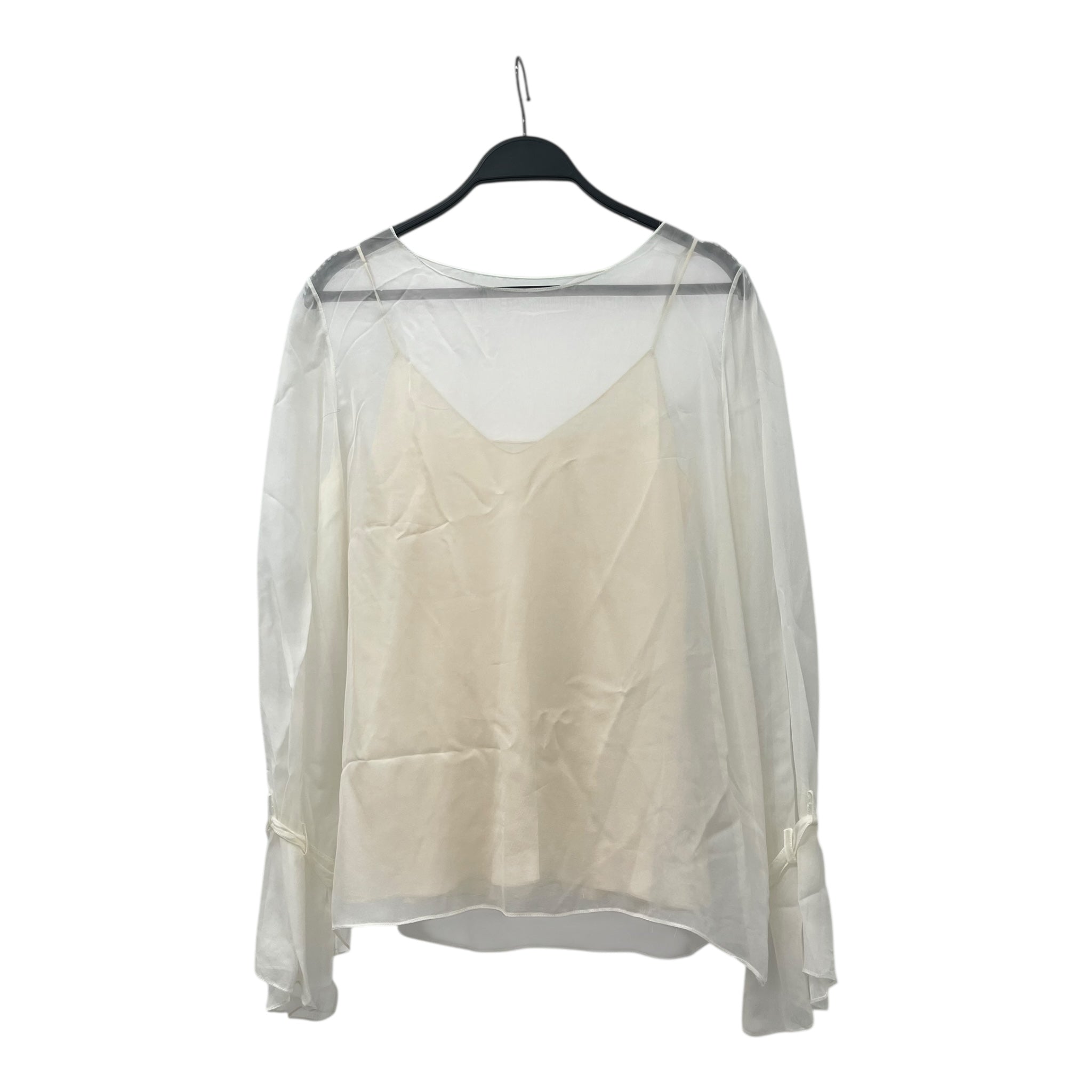 THE ROW/Blouse/WHT/CUPRO SCOOP NECK LAYERED view 1