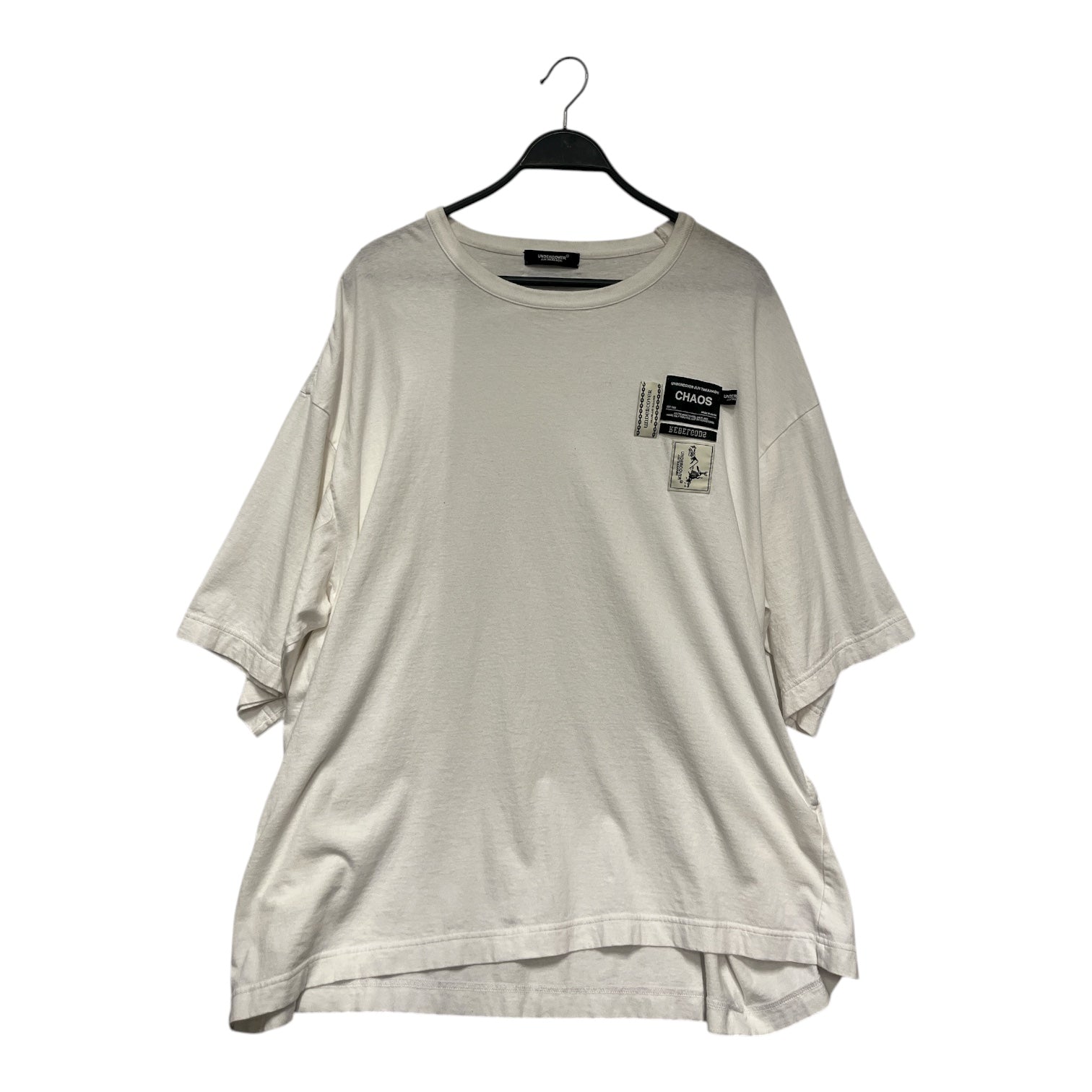 UNDERCOVER/T-Shirt/L/Cotton/WHT/Chaos and Balance w/Patches view 1