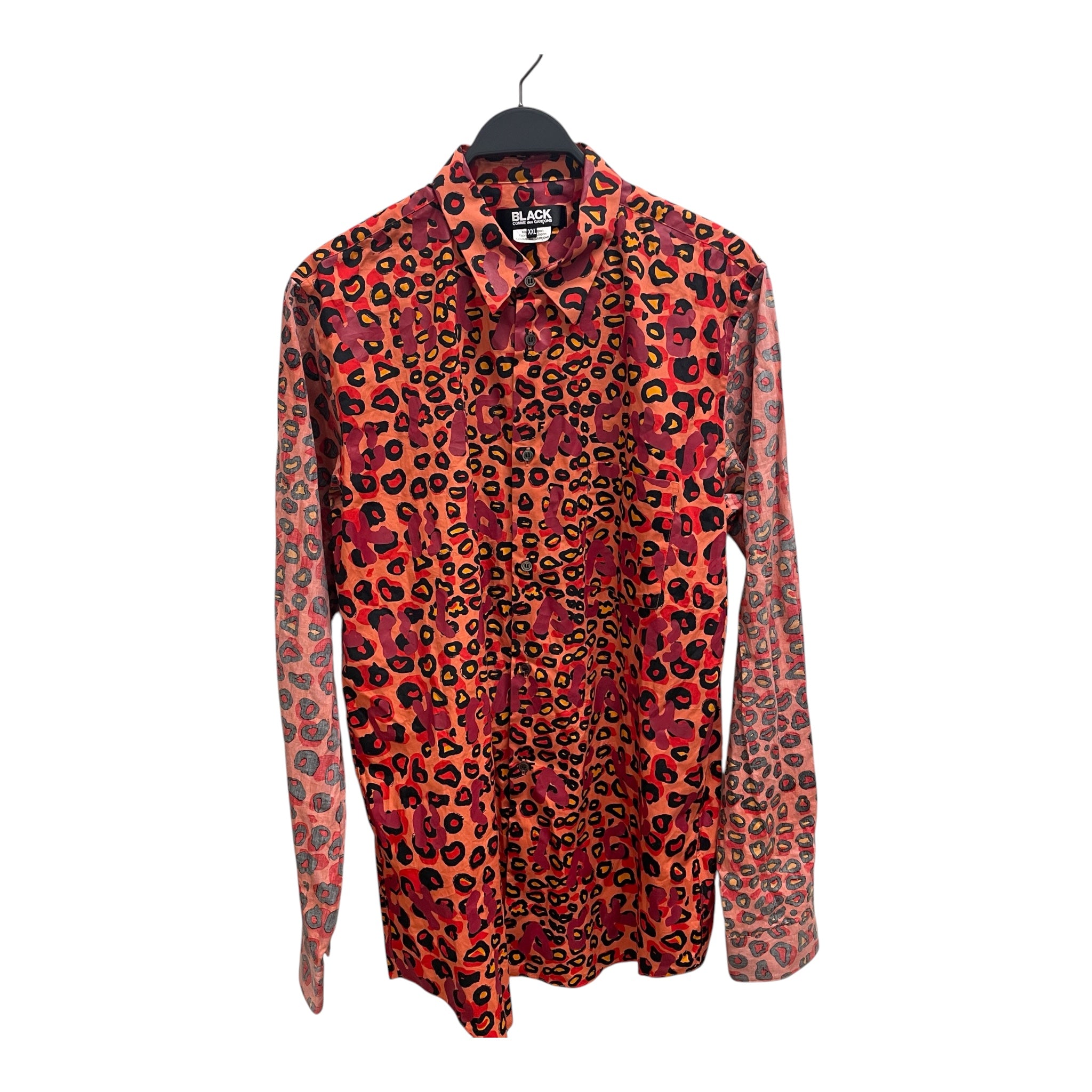 BLACK COMME des GARCONS/LS Shirt/XXL/Cotton/ORN/Leopard/ view 1