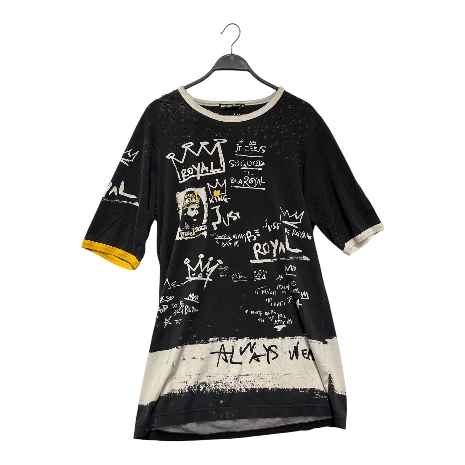 DOLCE&GABBANA/T-Shirt/L/Cotton/GRY/royal shirt view 1