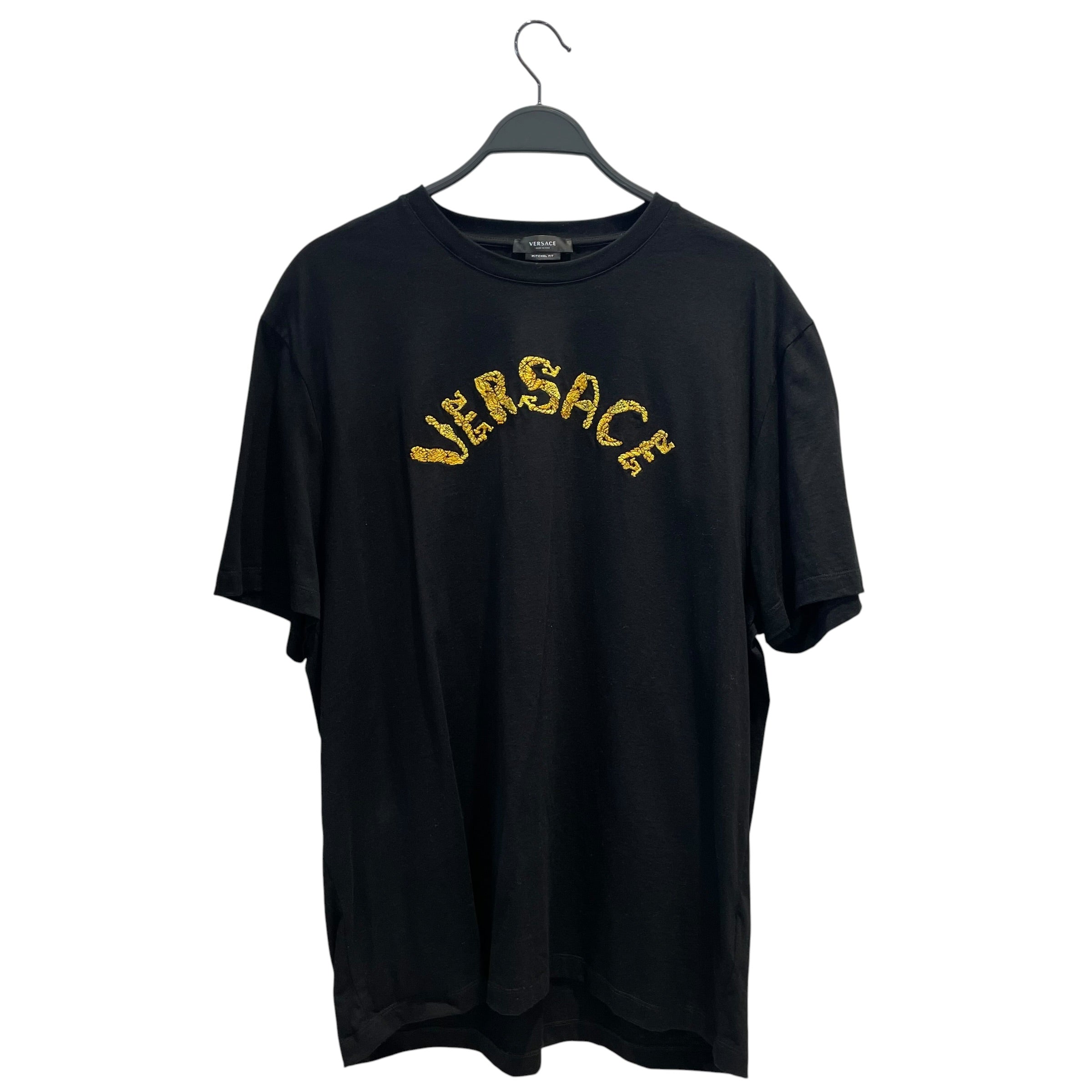 VERSACE/T-Shirt/XXXL/Cotton/BLK/Versace Logo Embroidery view 1