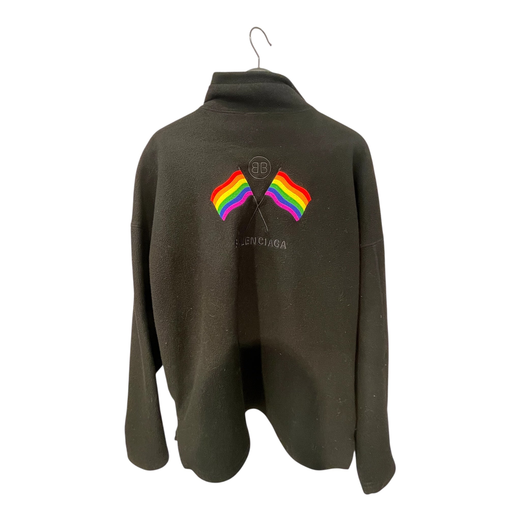 BALENCIAGA/Fleece Jkt/S/Cotton/BLK/PRIDE FLEECE JKT view 2